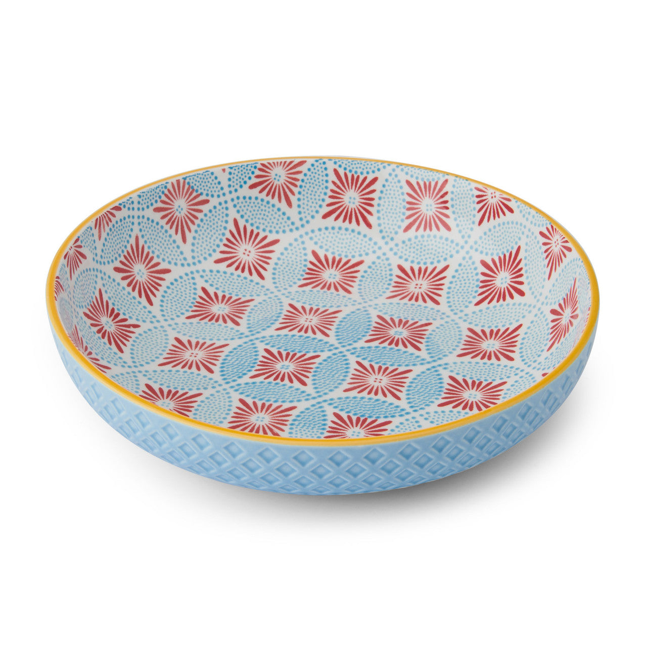 Mikasa Glazed Stoneware Coupe Bowl 21cm (Blue Mosaic)