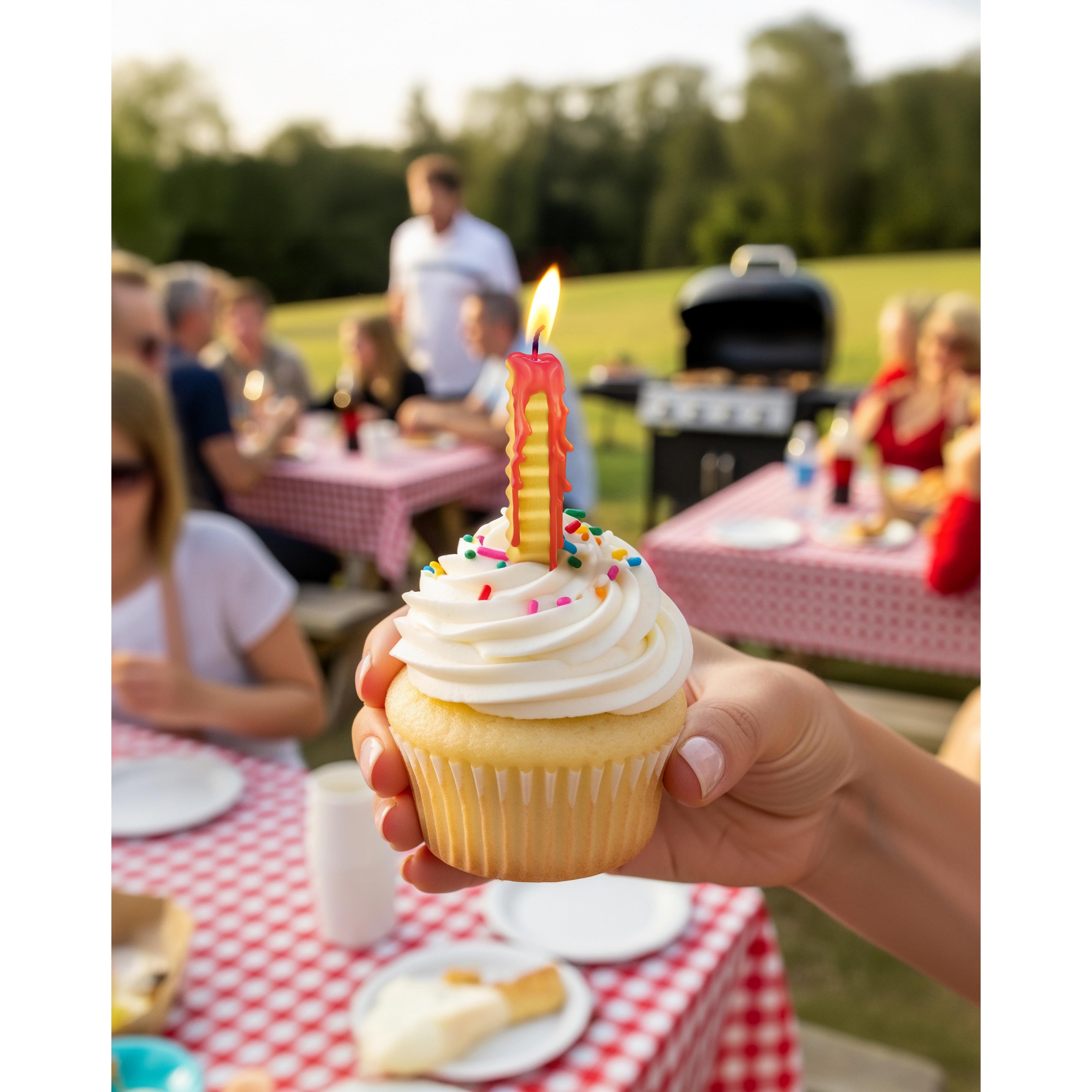 Fred Hot and Crispy Birthday Candles 6 Piece Set Yellow