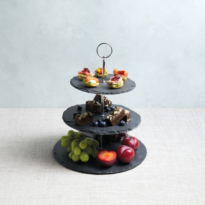 Artesà Three Tier Slate Serving Stand
