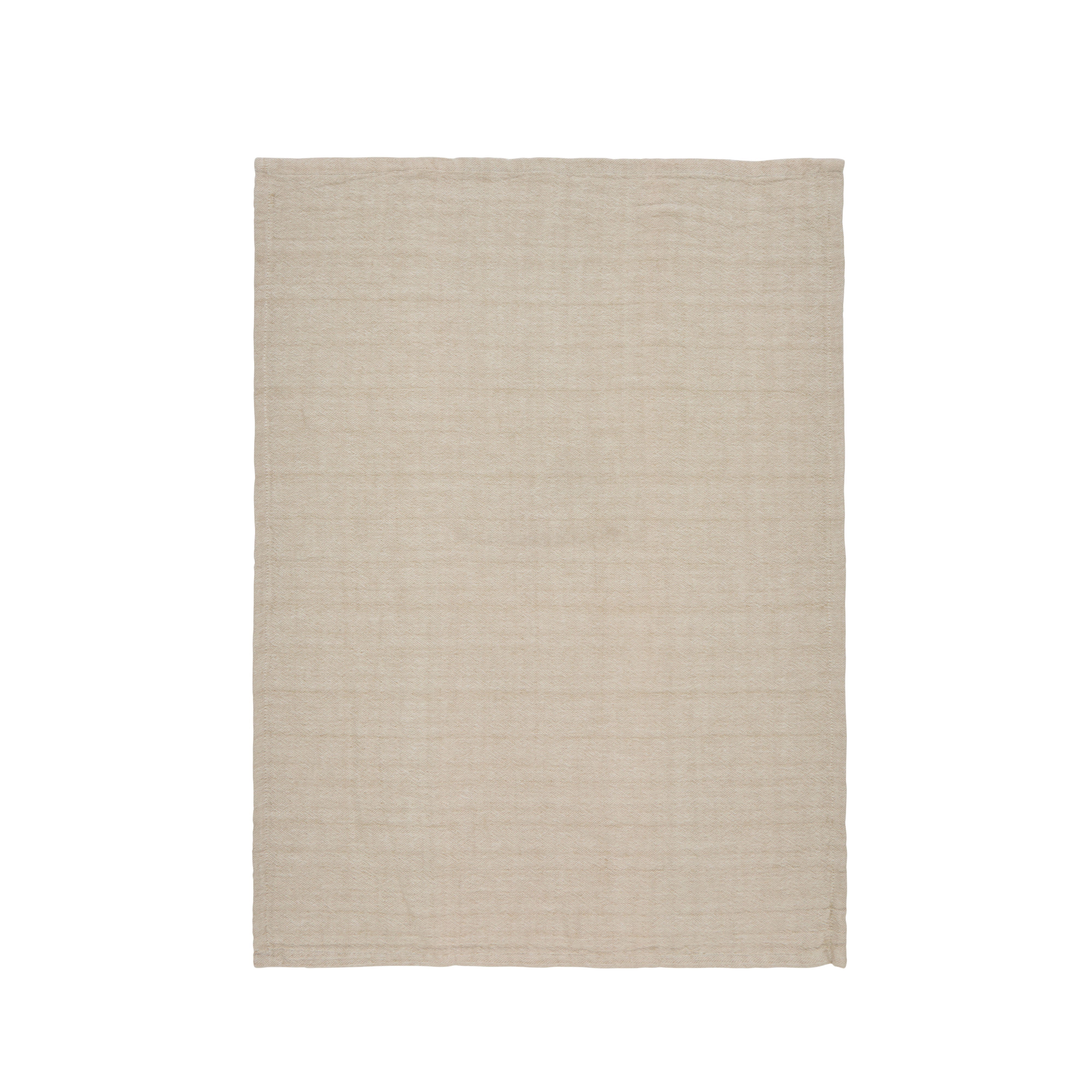 Davis & Waddell Heritage Check Cotton Tea Towel 2 Piece Set Beige & White