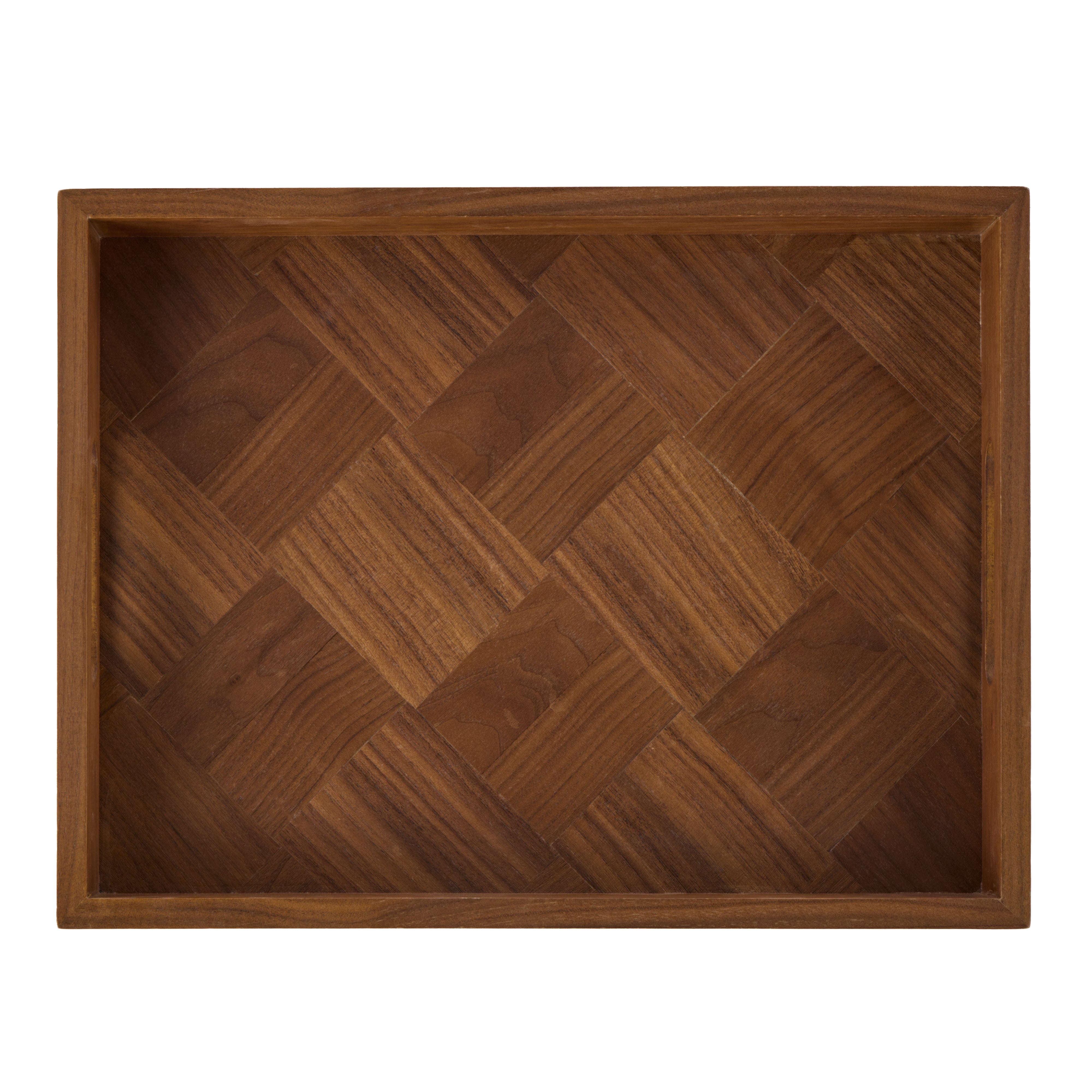 Academy Aldus Ash Wood Veneer Tray 2 Piece Set Natural