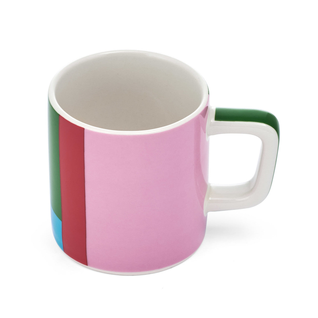 La Cafetière Ceramic Espresso Cup 120ml (Pink & Red Utopian Lines)