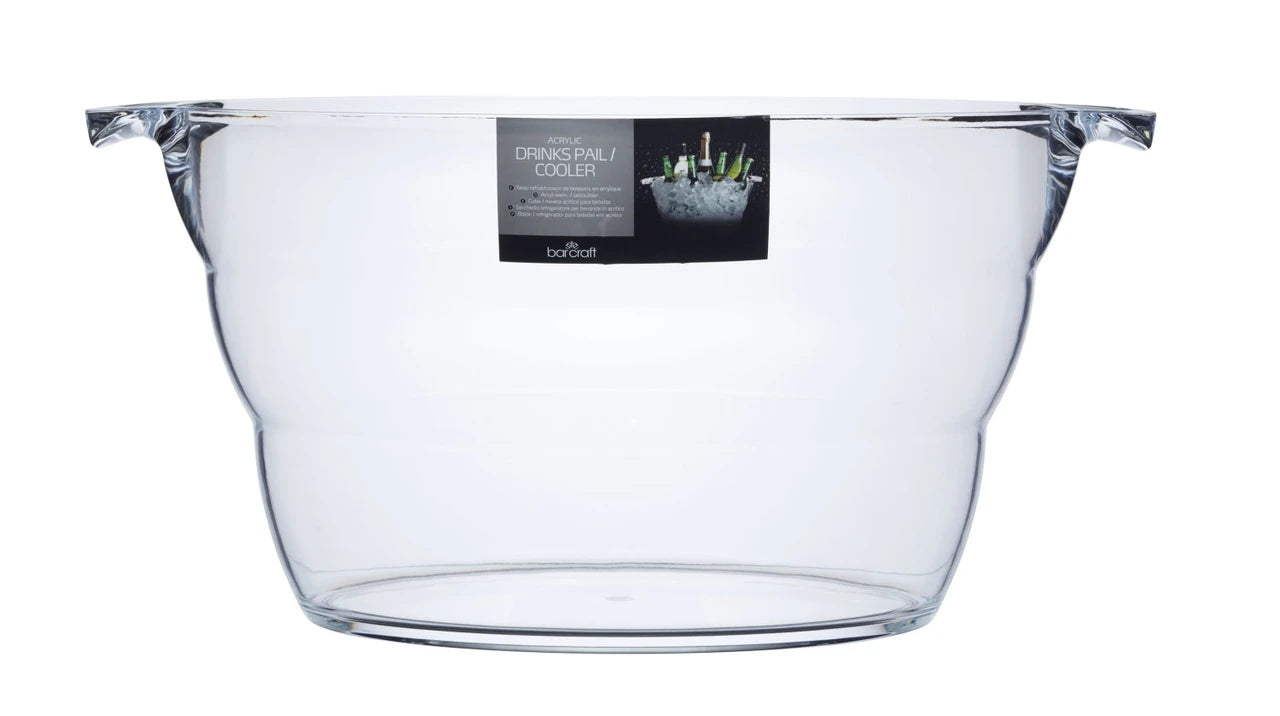 BarCraft Acrylic Large Oval Drinks Pail & Cooler