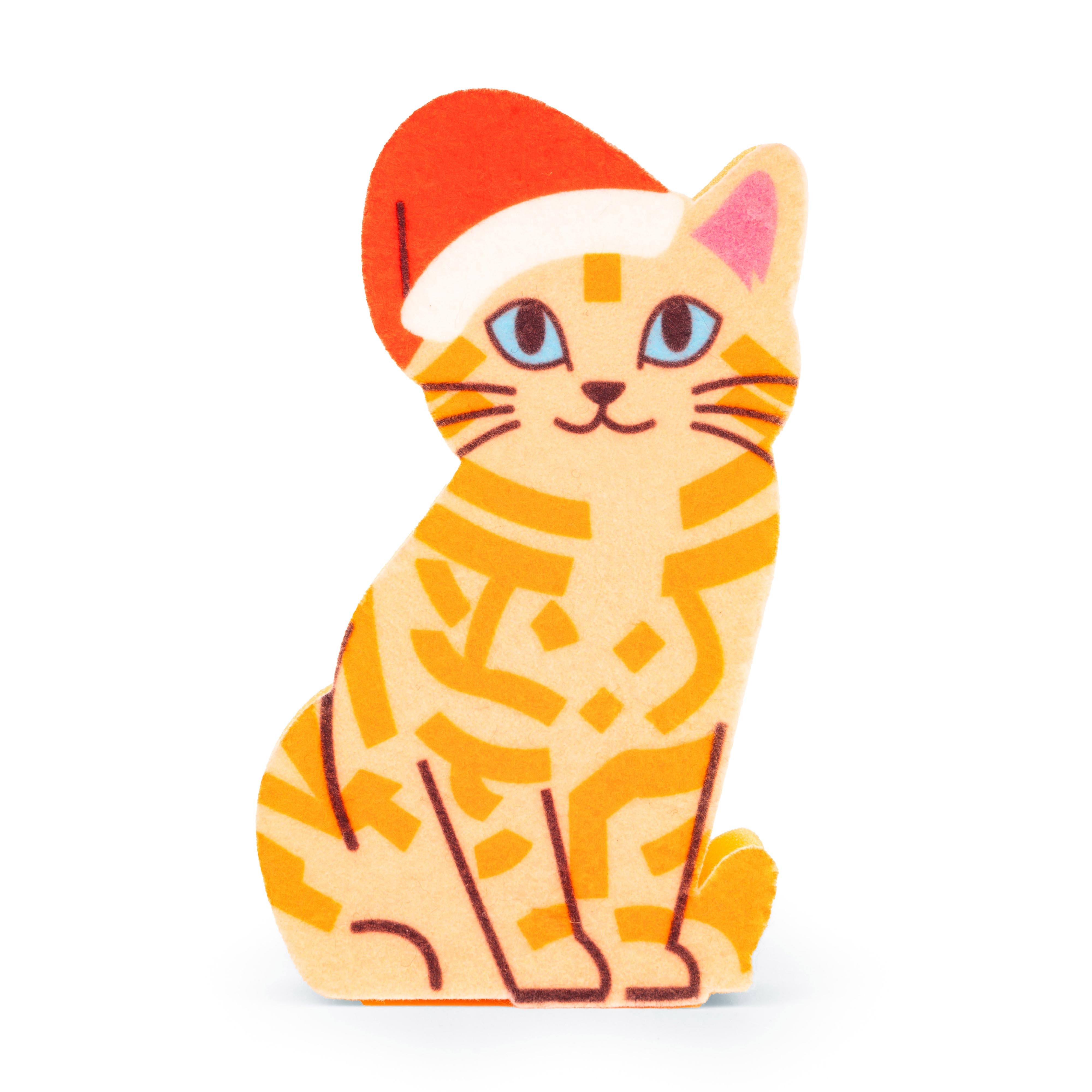 Kikkerland Santa Kitty Sponge Black