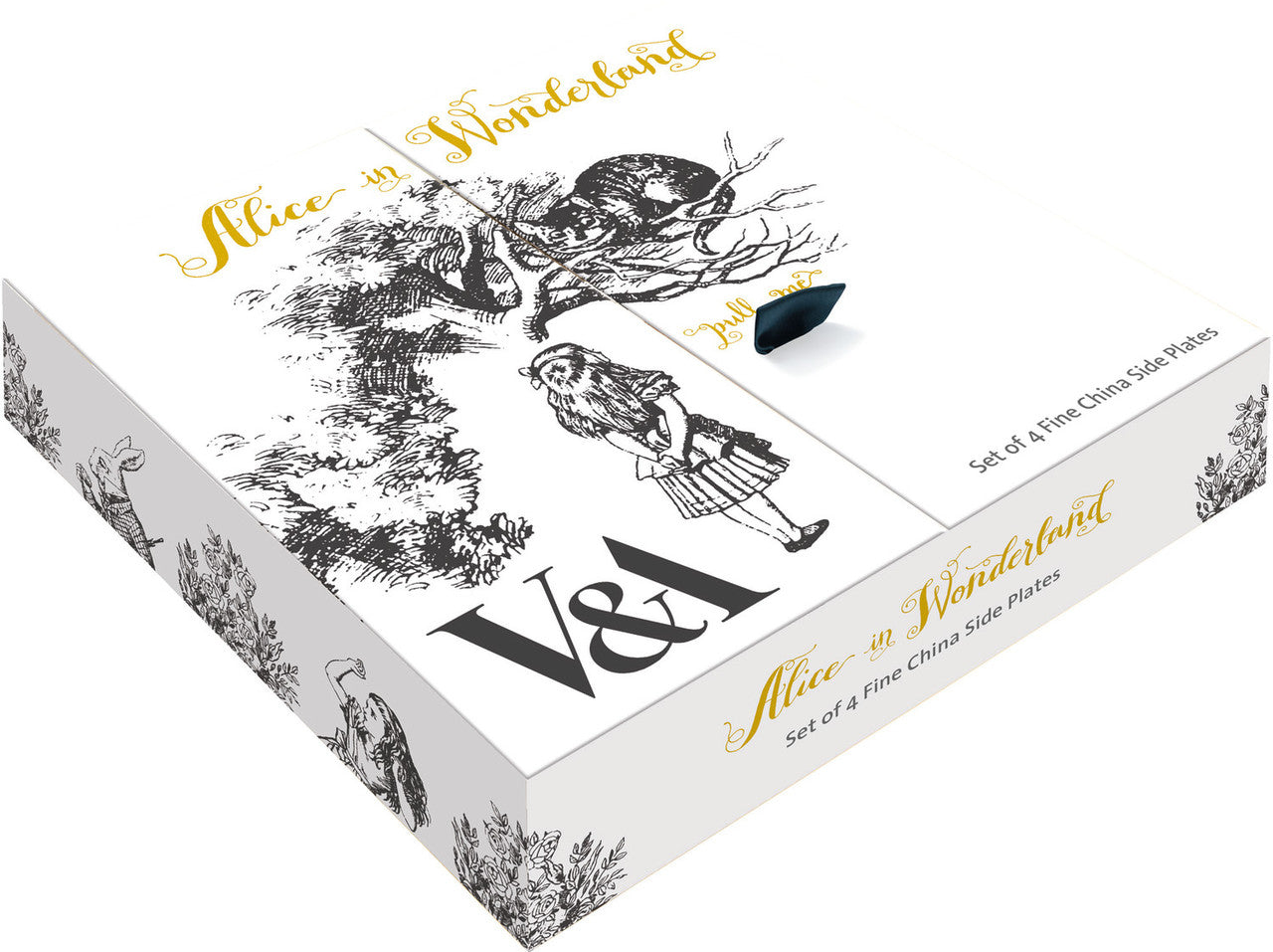V&A Alice in Wonderland Side Plate Set of 4