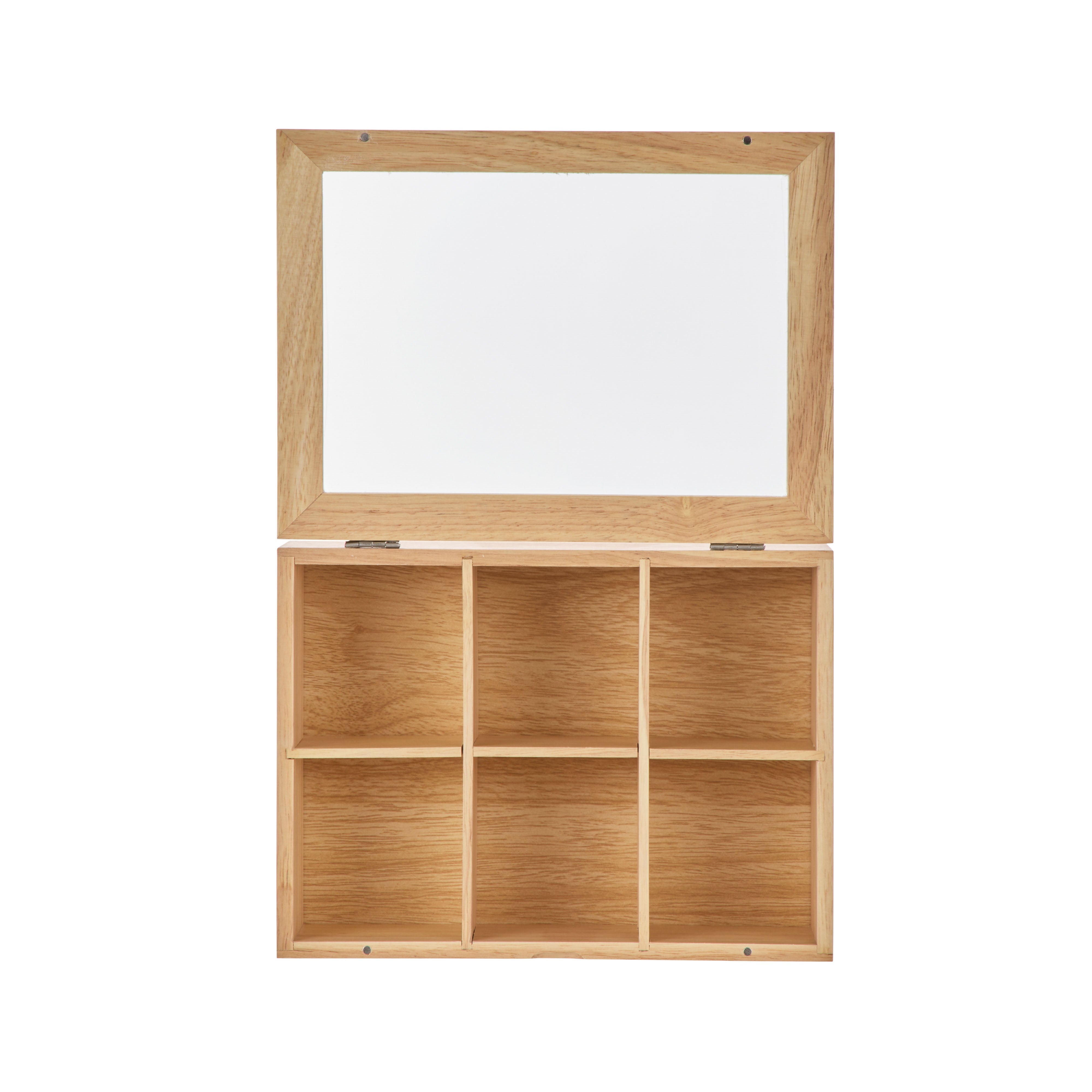 Leaf & Bean Wooden Tea Box Wide Natural