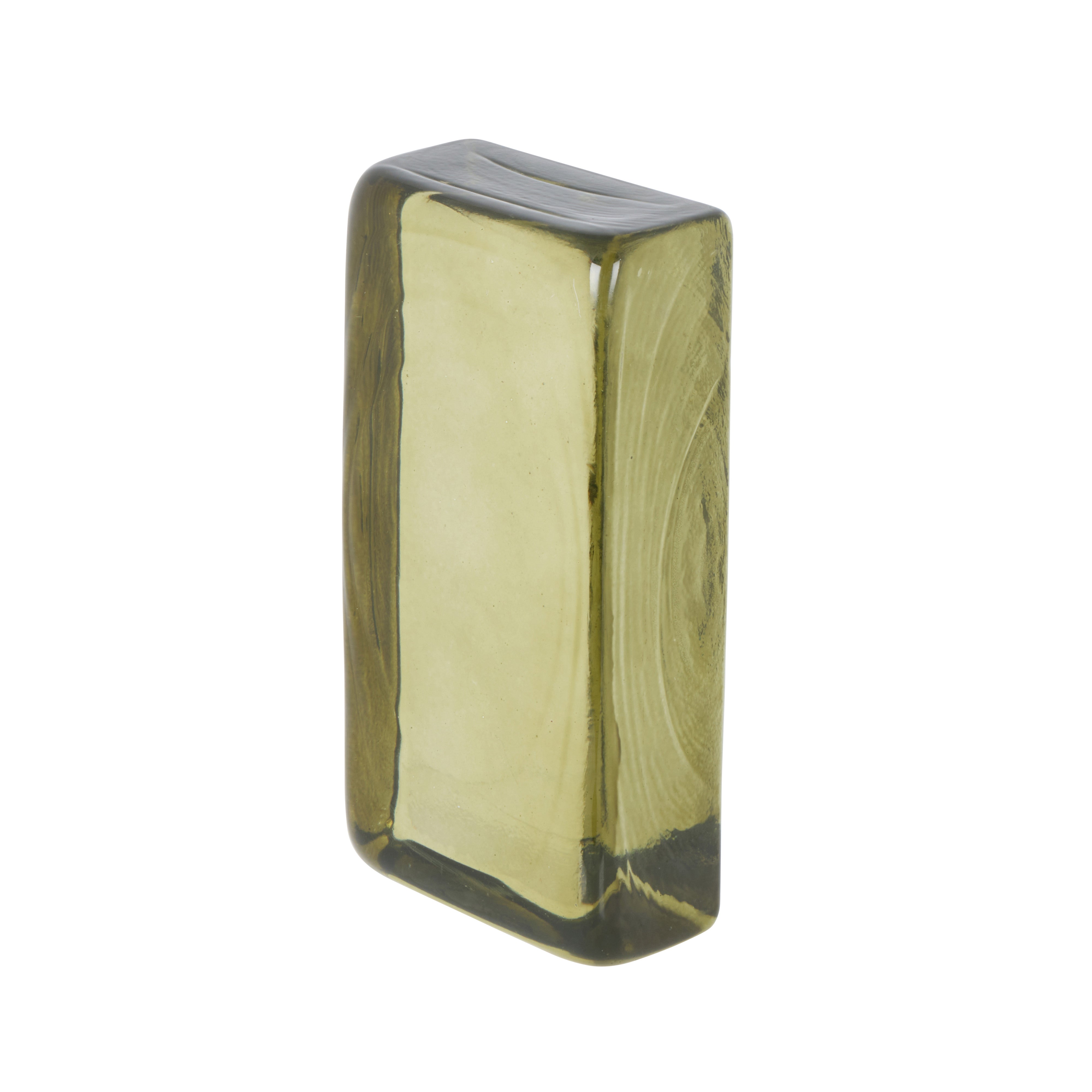 Amalfi Bernard Glass Brick Sculpture Green