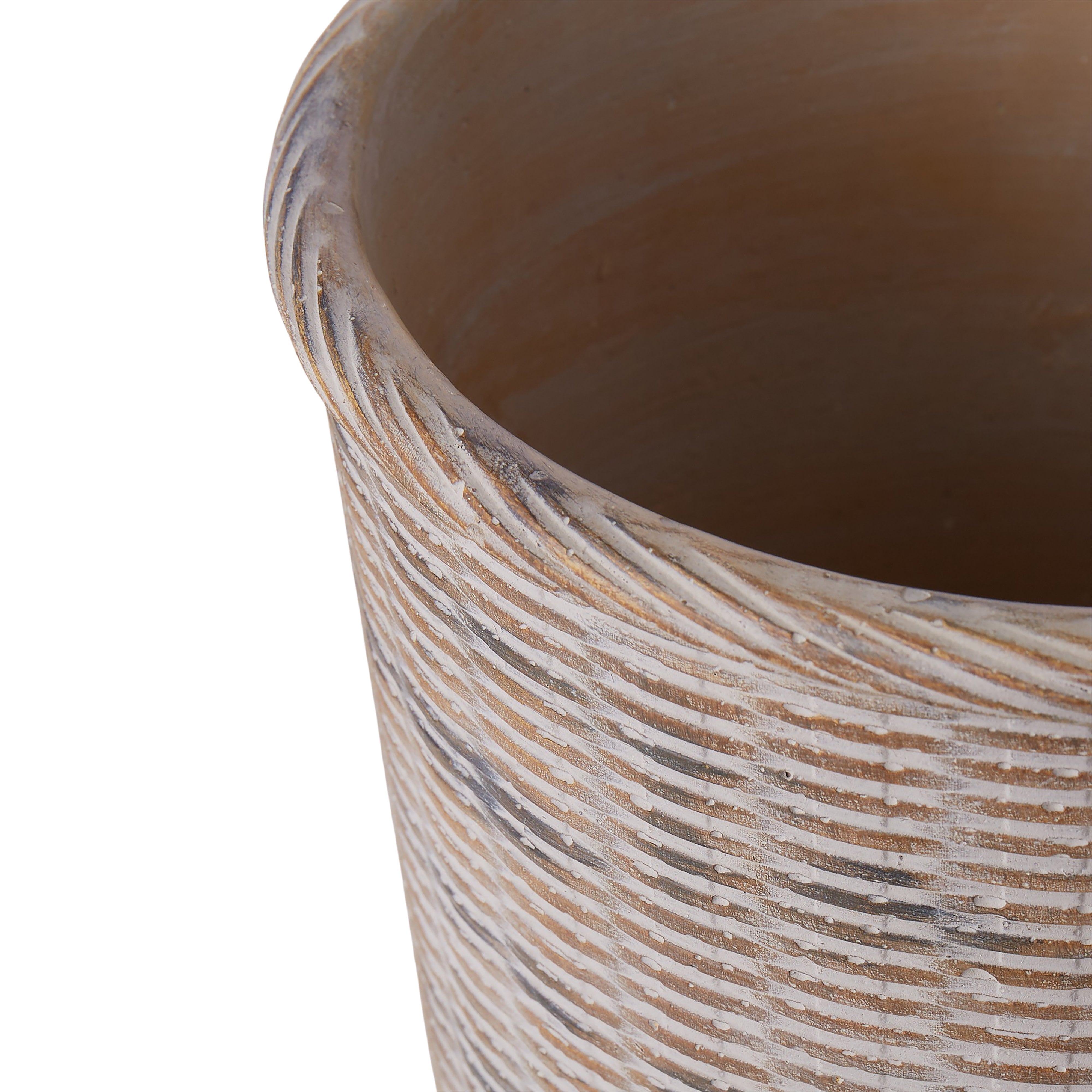 Rogue Cement Round Weave Vessel 22 x 20cm