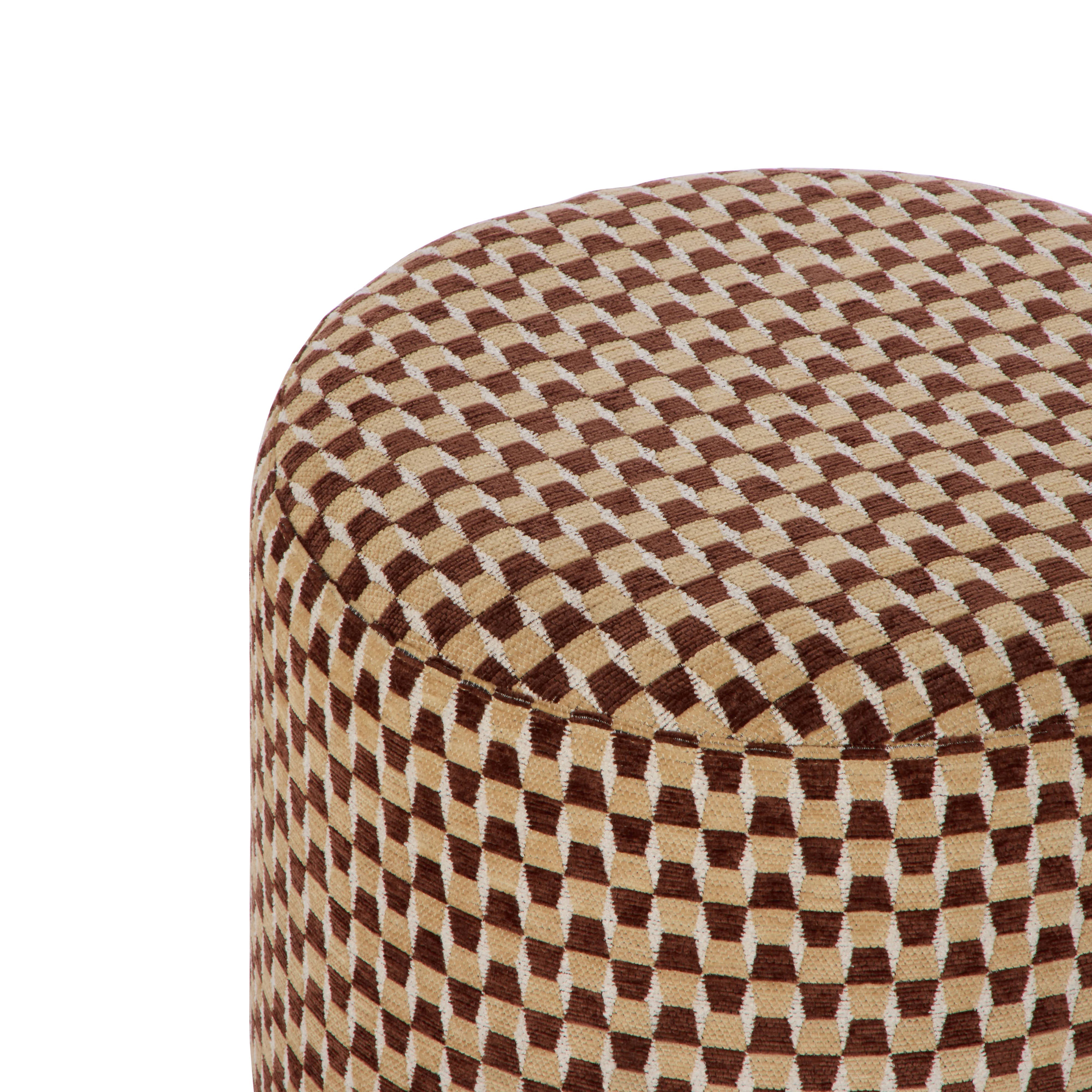 Amalfi Clark Stool Brown & Mustard