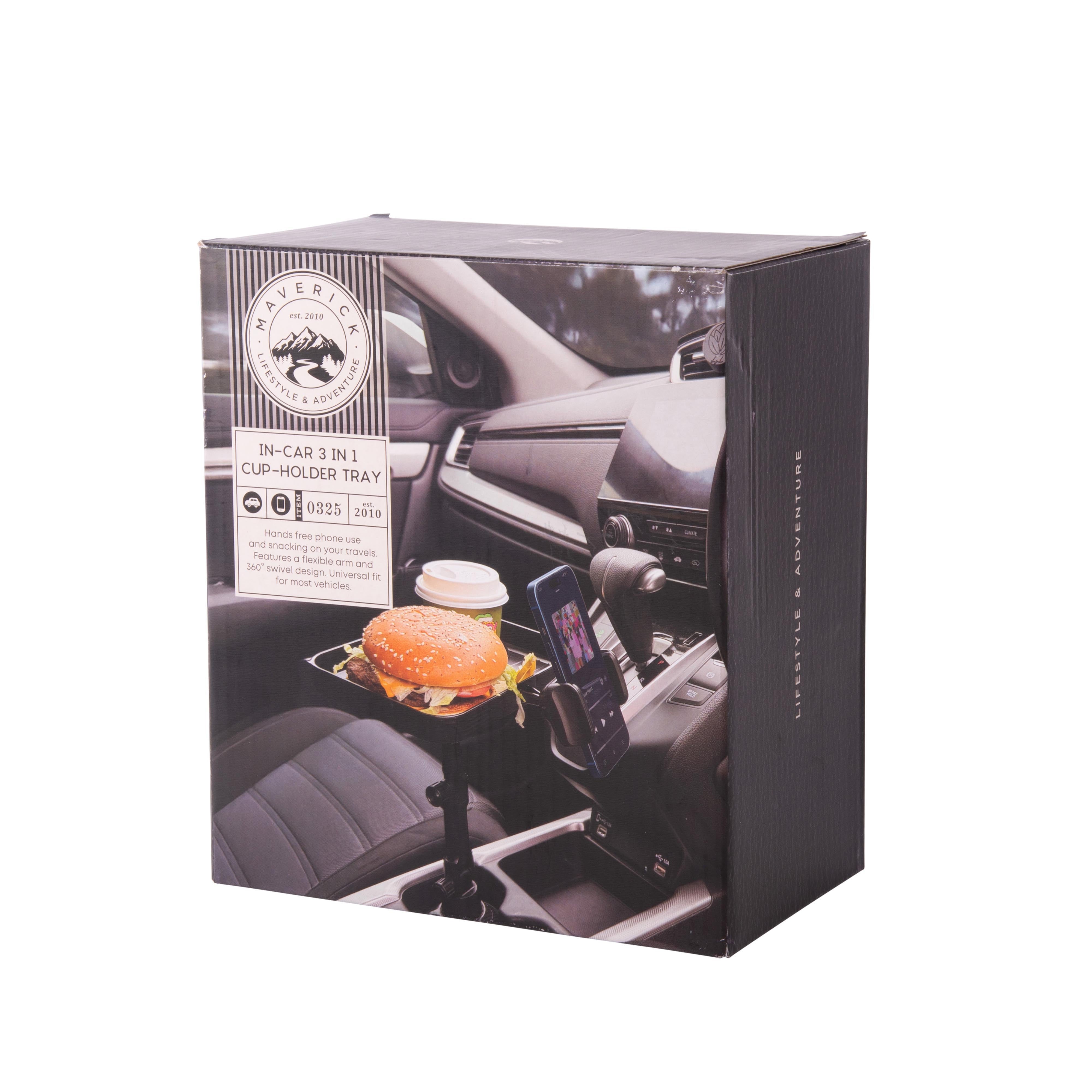 Maverick In-Car Cup-Holder Tray Black