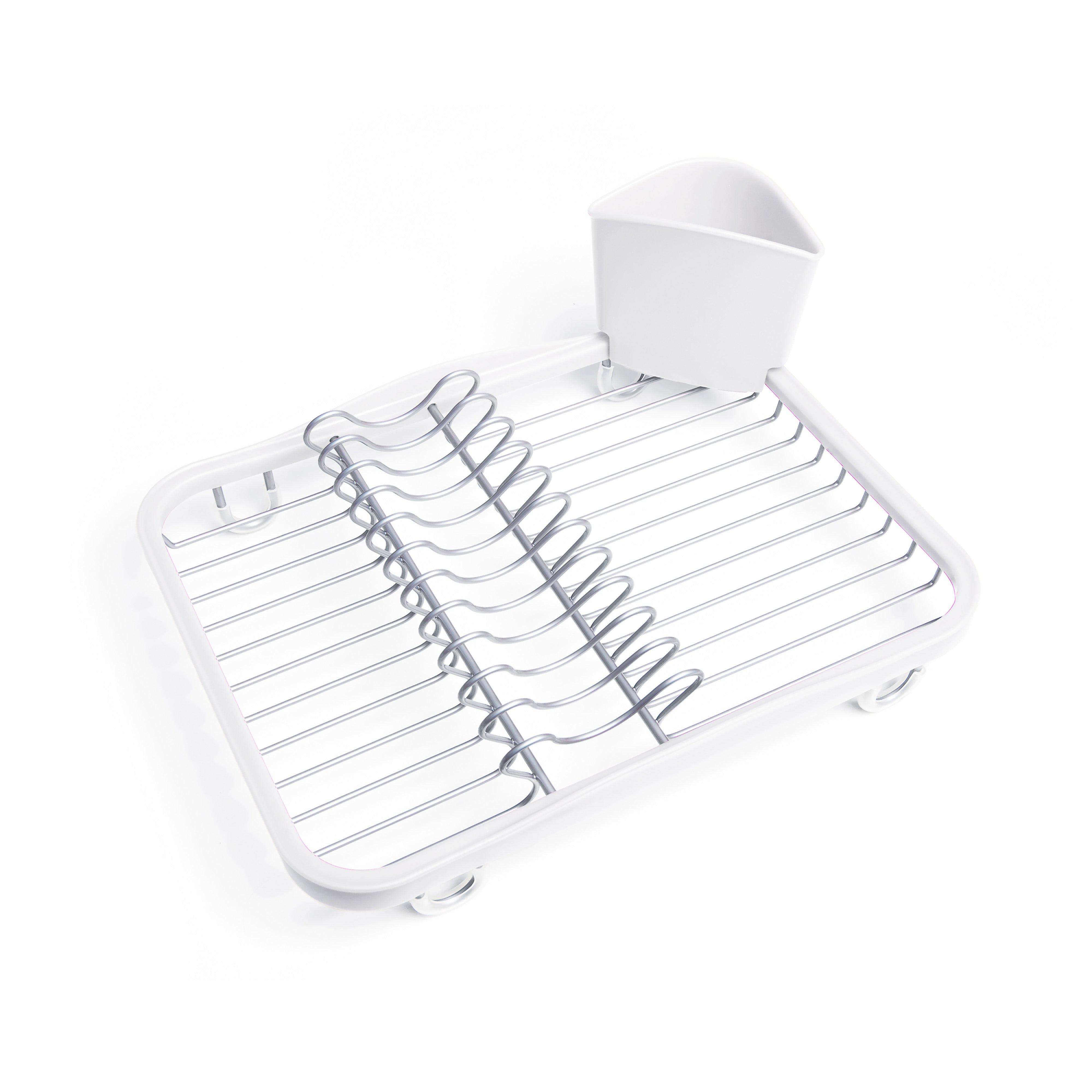 Umbra Sinkin Dish Rack White & Nickel