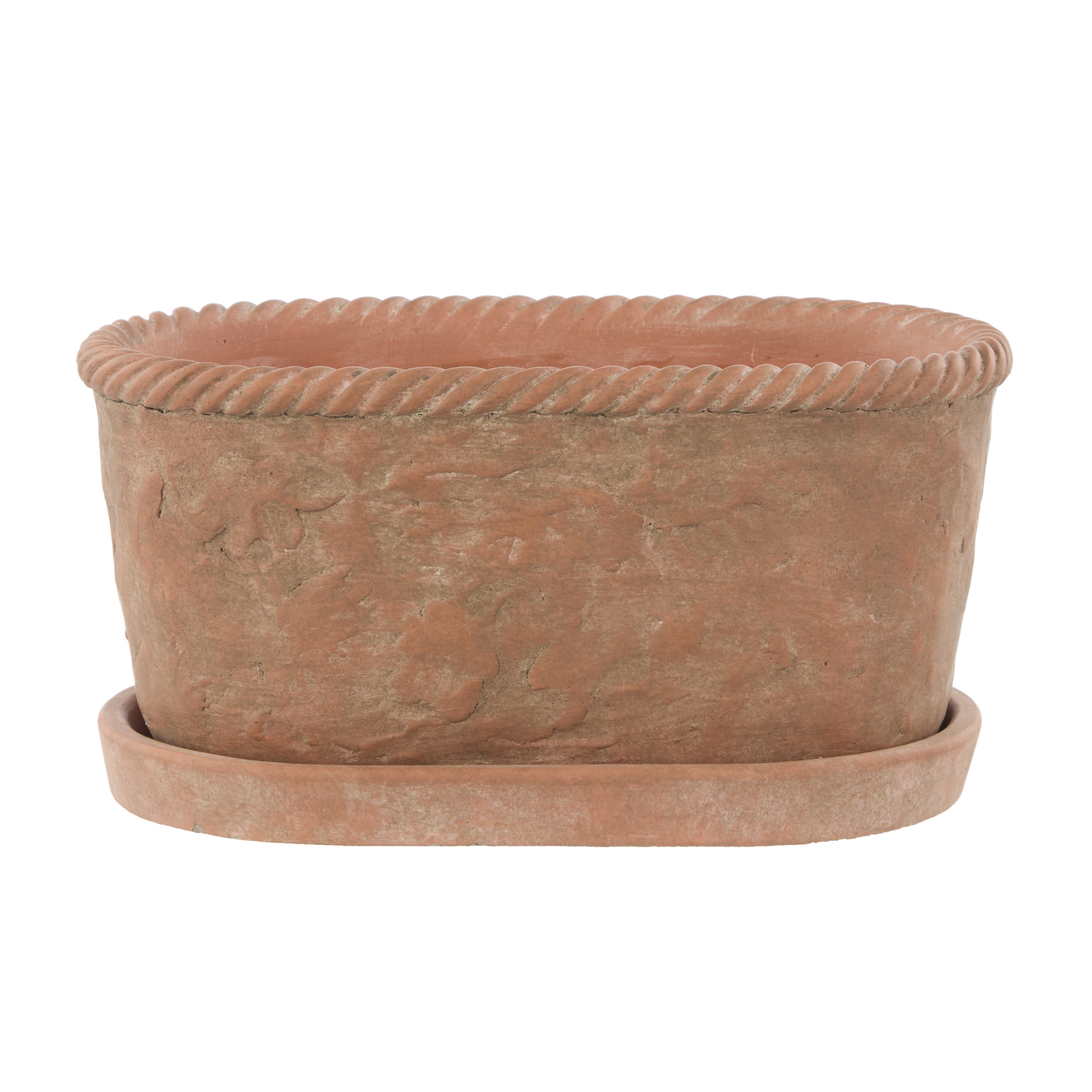 Rogue Chinon Oval Pot With Saucer