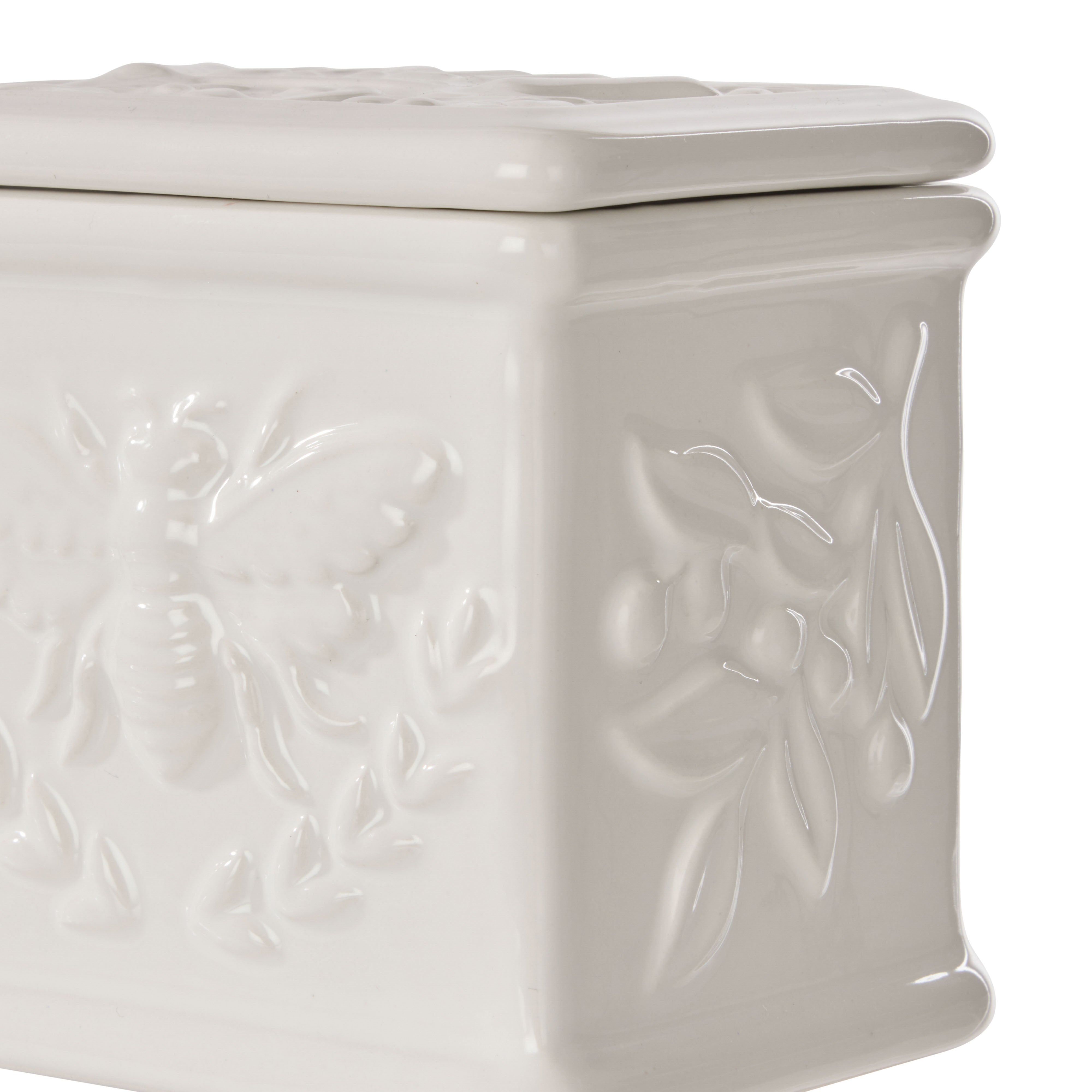 Davis & Waddell Wildflower & Hive Salt Cellar White