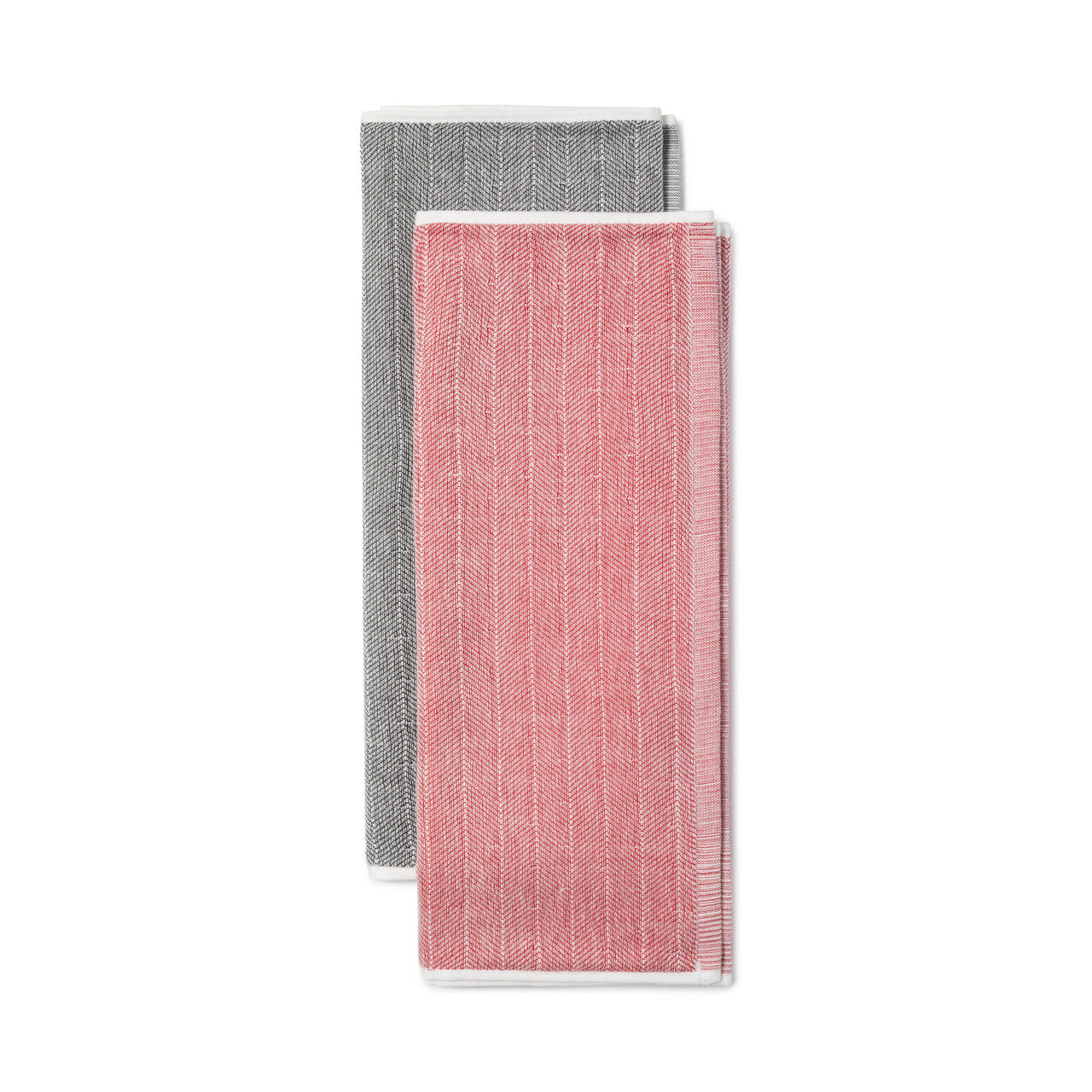 KitchenAid Tea Towel Set of 2 (Empire Red & Charcoal Grey)