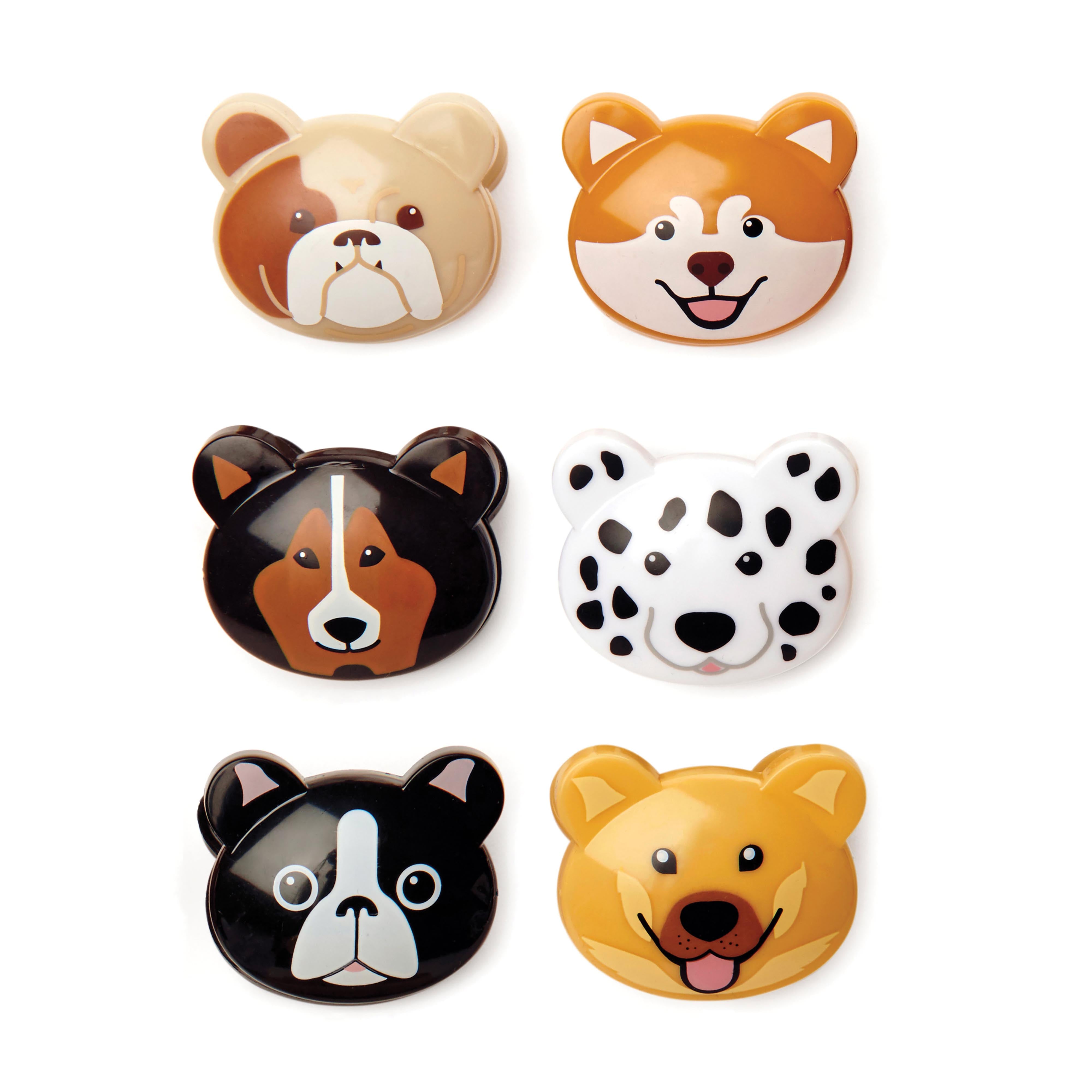 Kikkerland Doggie Bag Clips 6 Piece Set Multi-Coloured