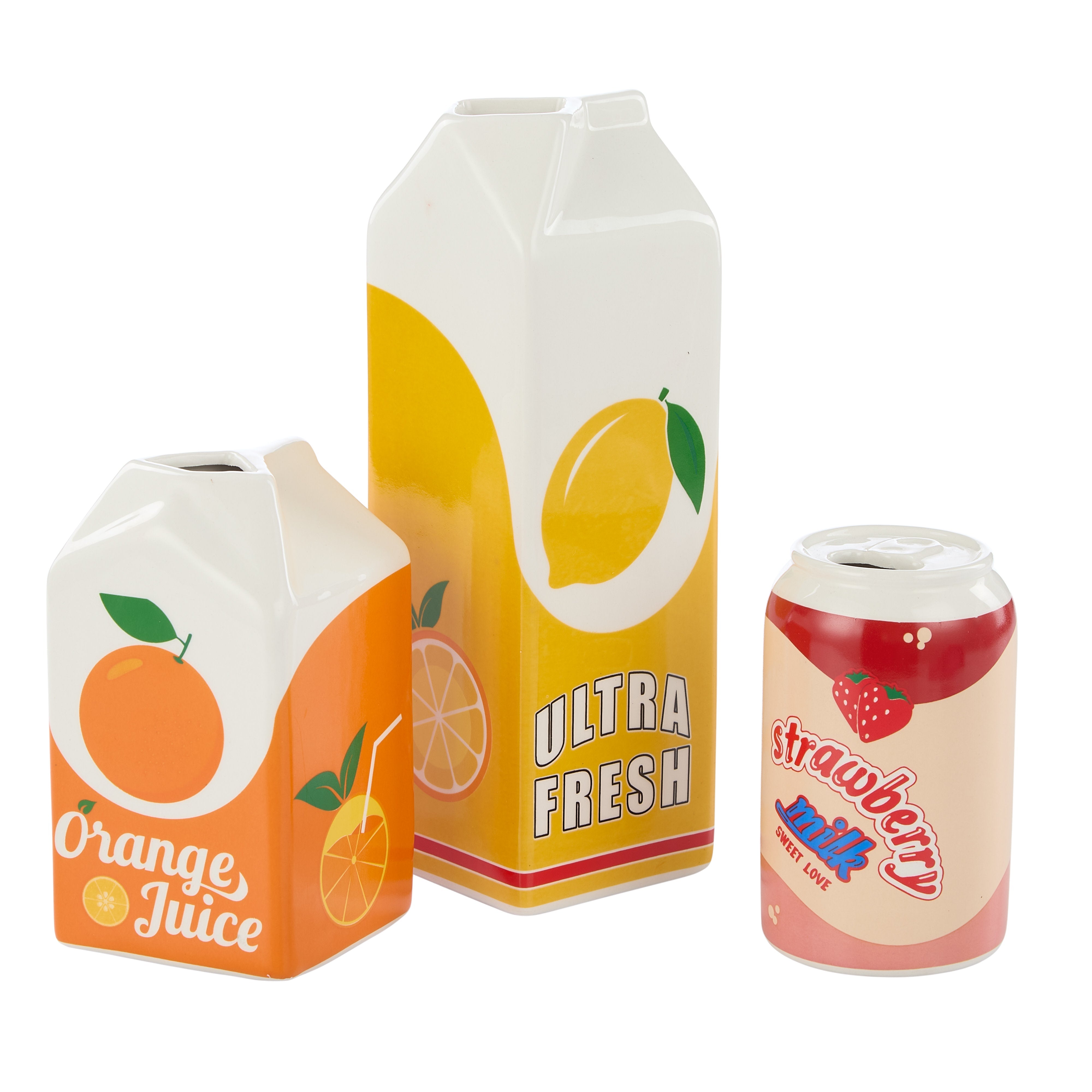 Emporium Lewis Orange Juice Carton Vessel Orange Multi-Coloured