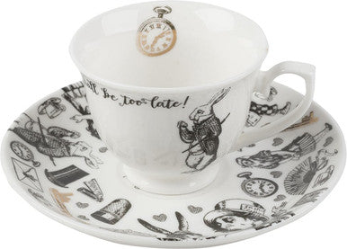V&A Alice in Wonderland Espresso Cup & Saucer 100ml