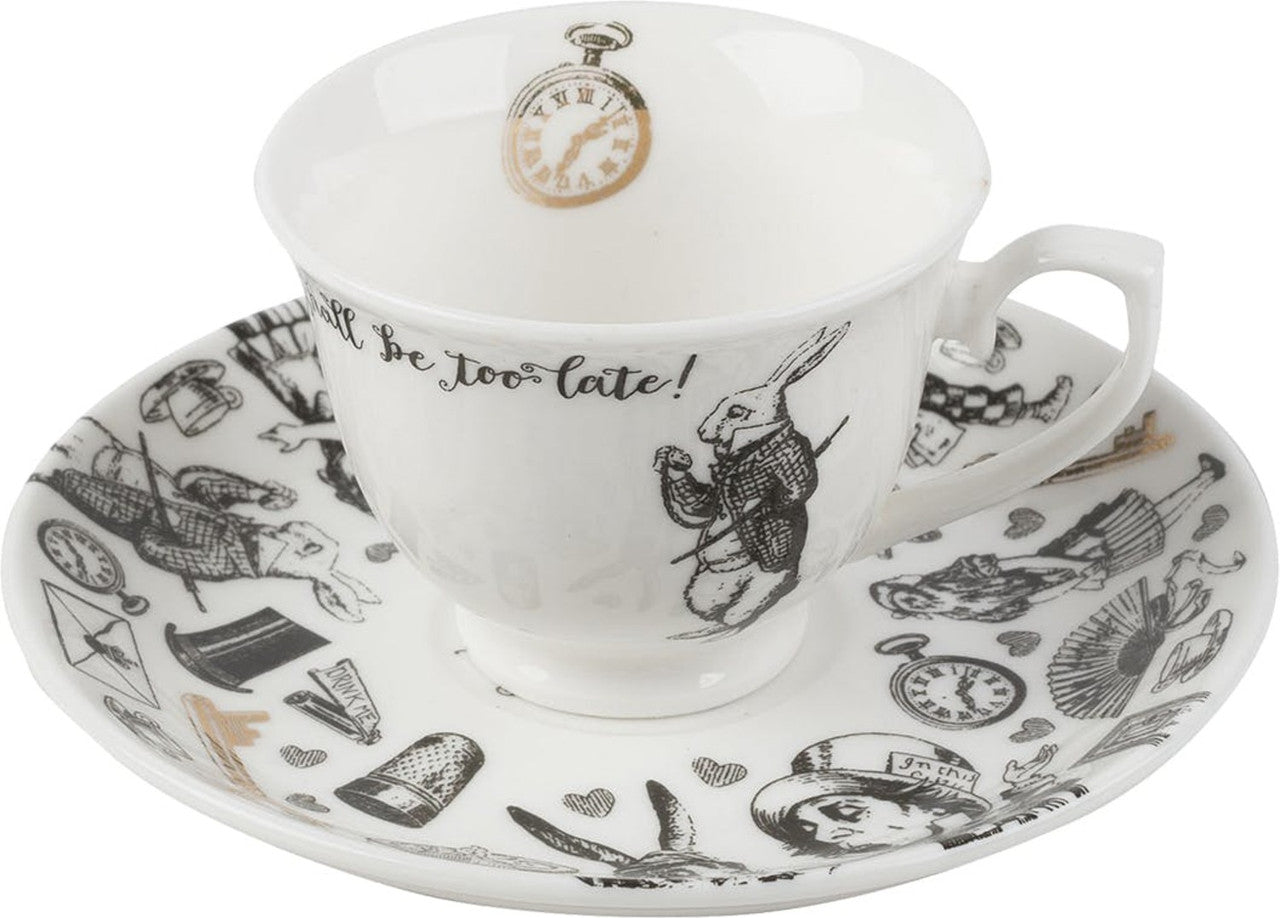V&A Alice in Wonderland Espresso Cup & Saucer 100ml