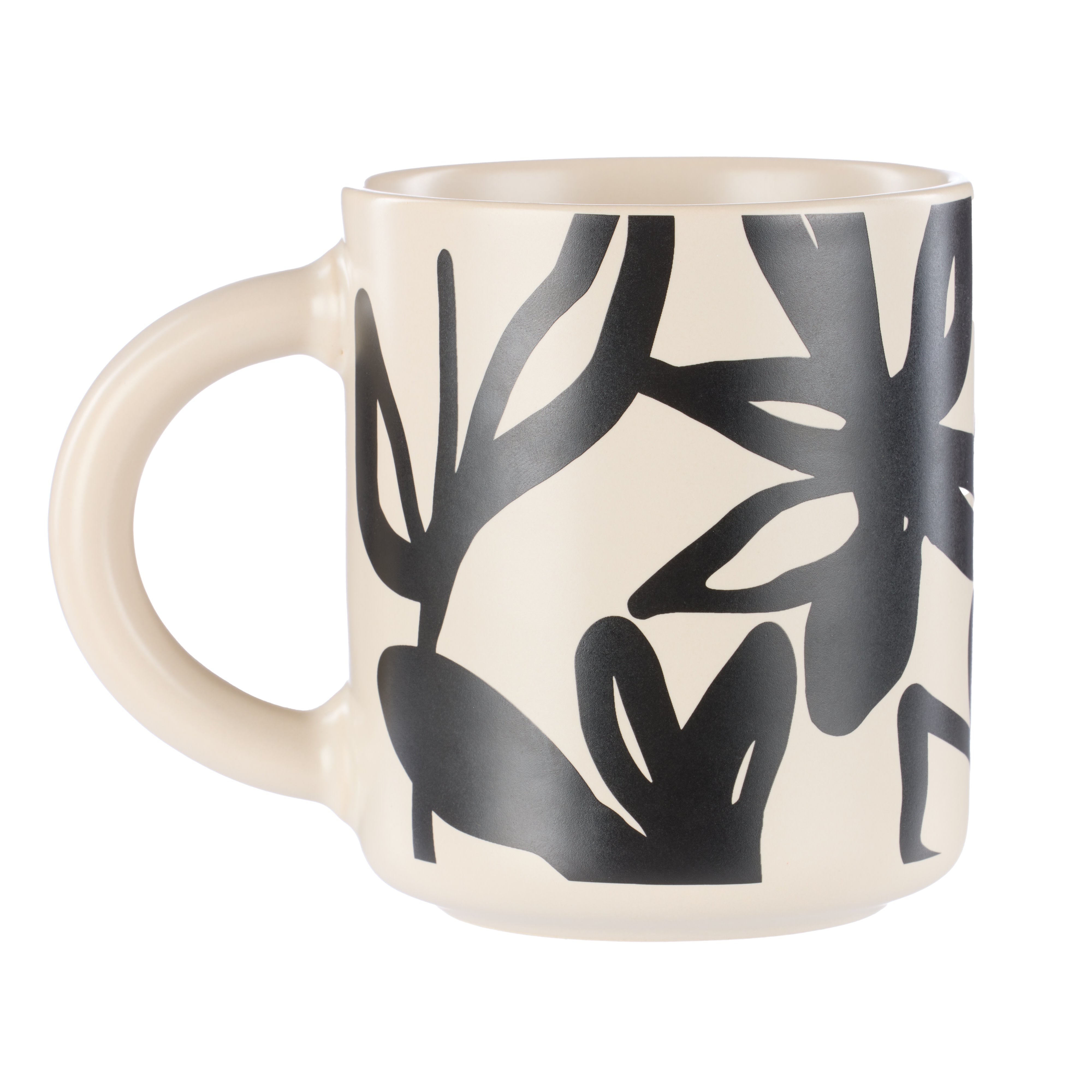 Leaf & Bean Freya Mug & Side Plate 2 Piece Set Oat & Black