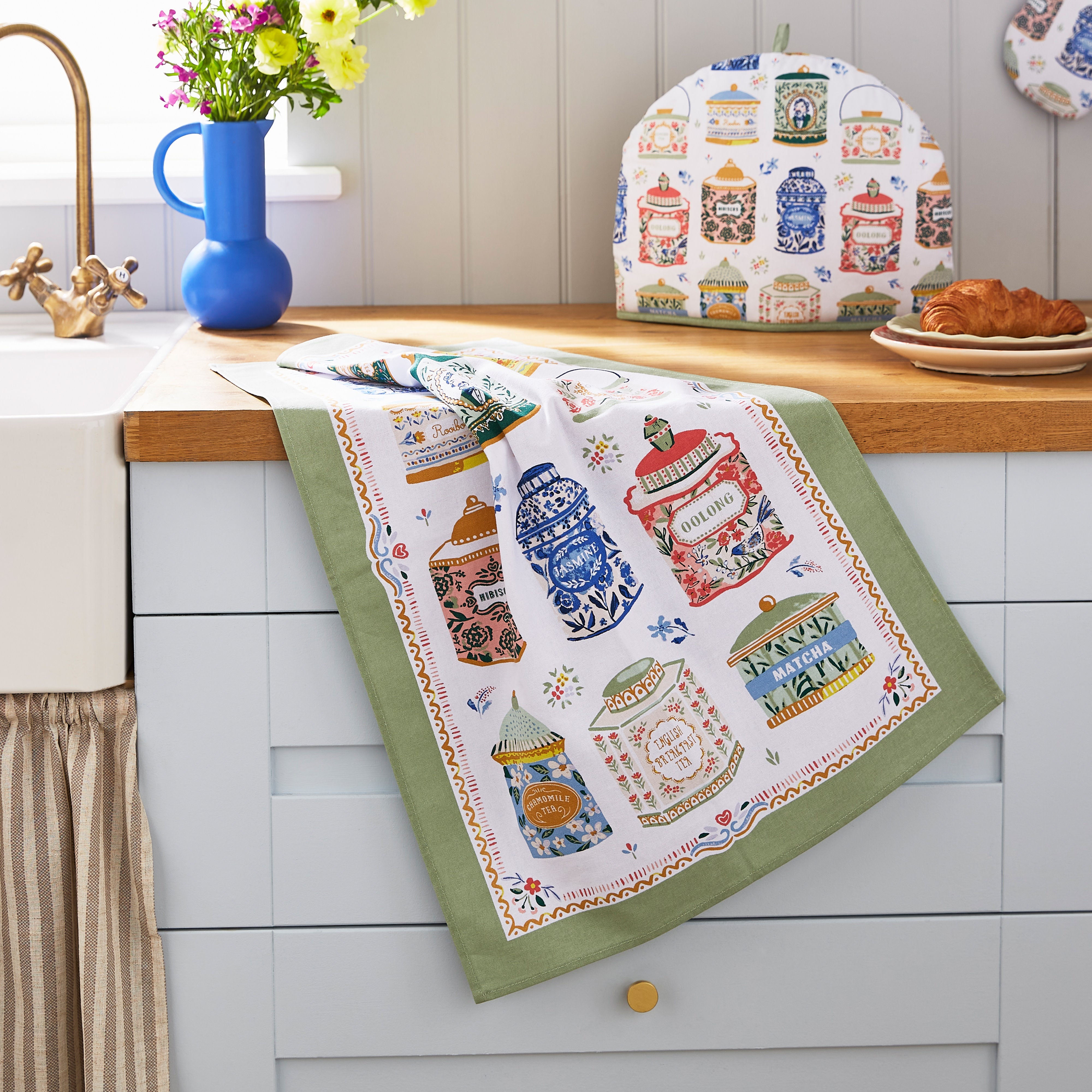 Ulster Weavers Tea Tins Cotton Tea Towel Multi-Coloured