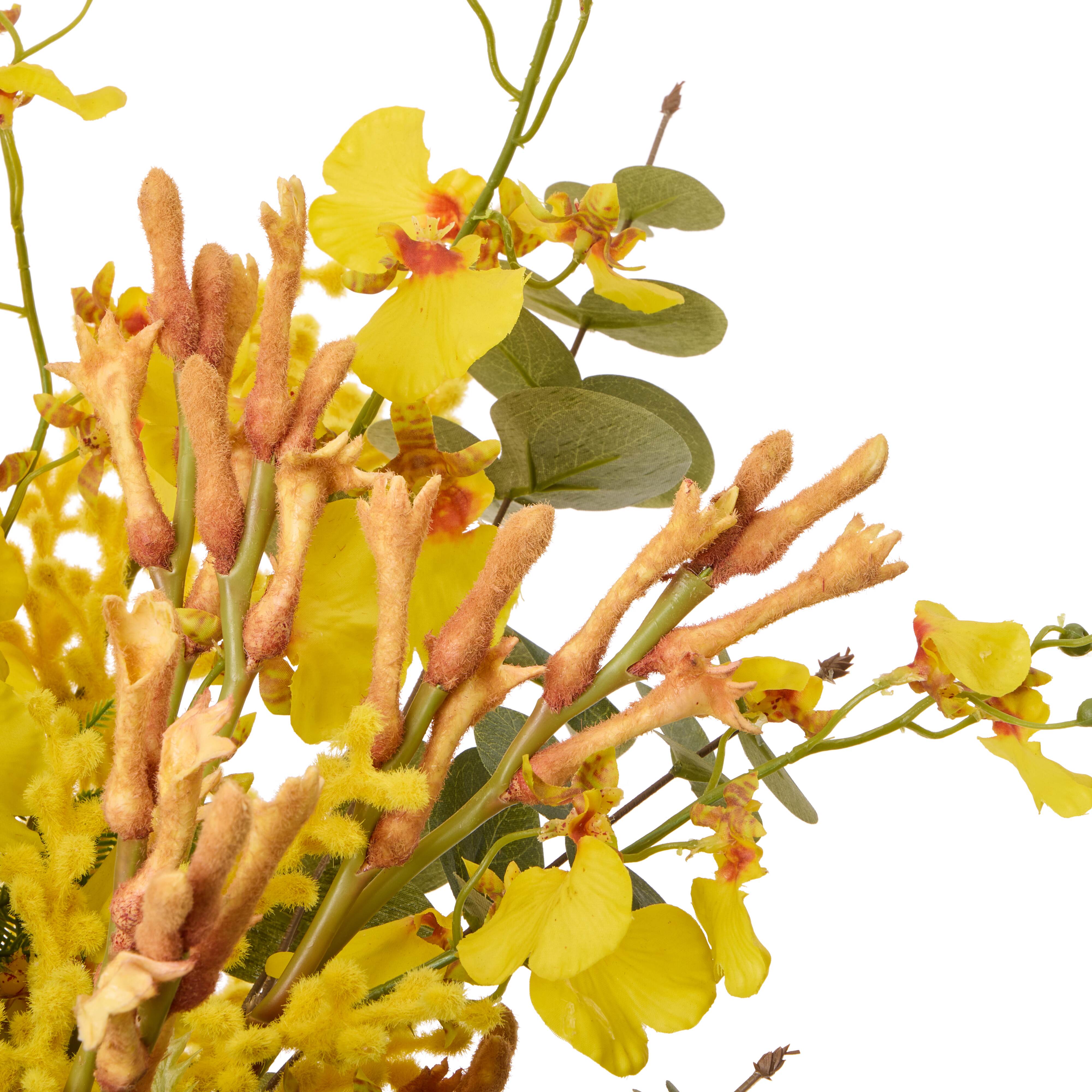 Rogue Banksia Wattle Mix - Alana Vase Yellow & Green
