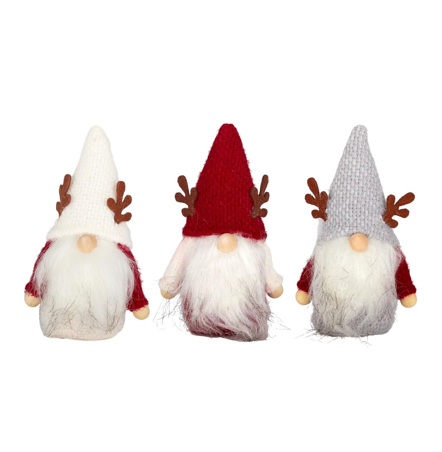 Gala Set of 3 Antler Gnomes Fabric Multi