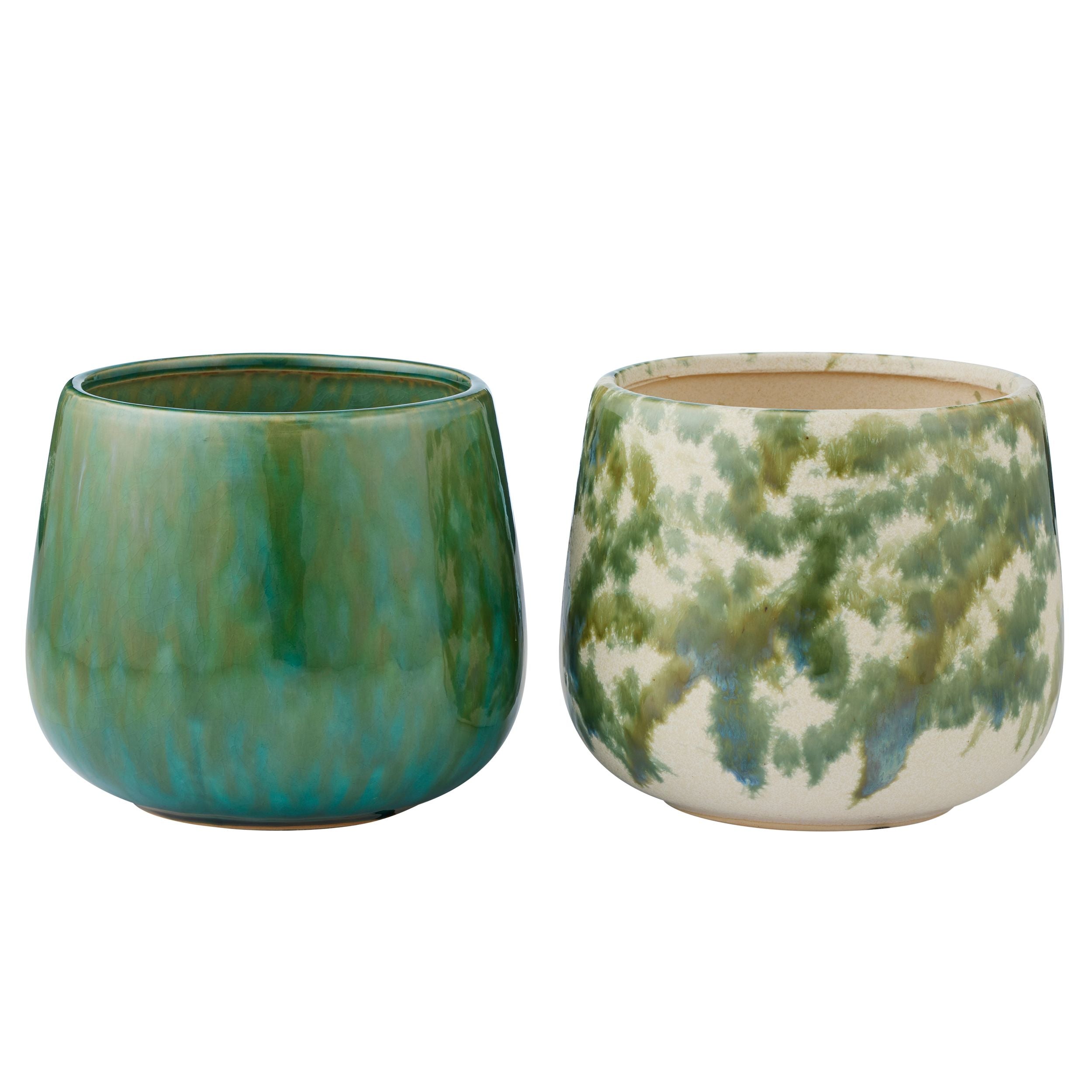 Life Botanic Duke Ceramic Pot Green 2 Assorted