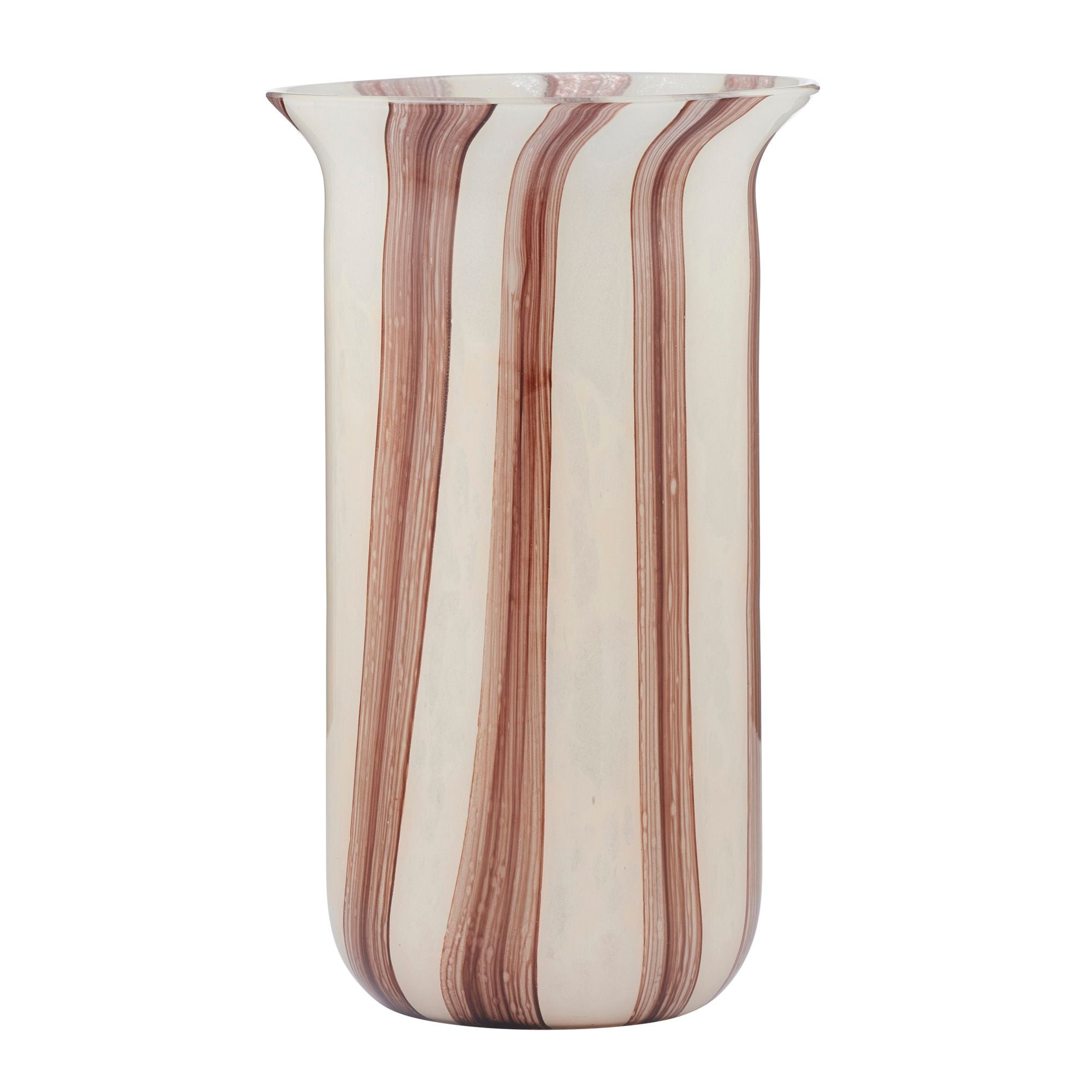 Coast To Coast Claudia Glass Vase Ivory/Russet