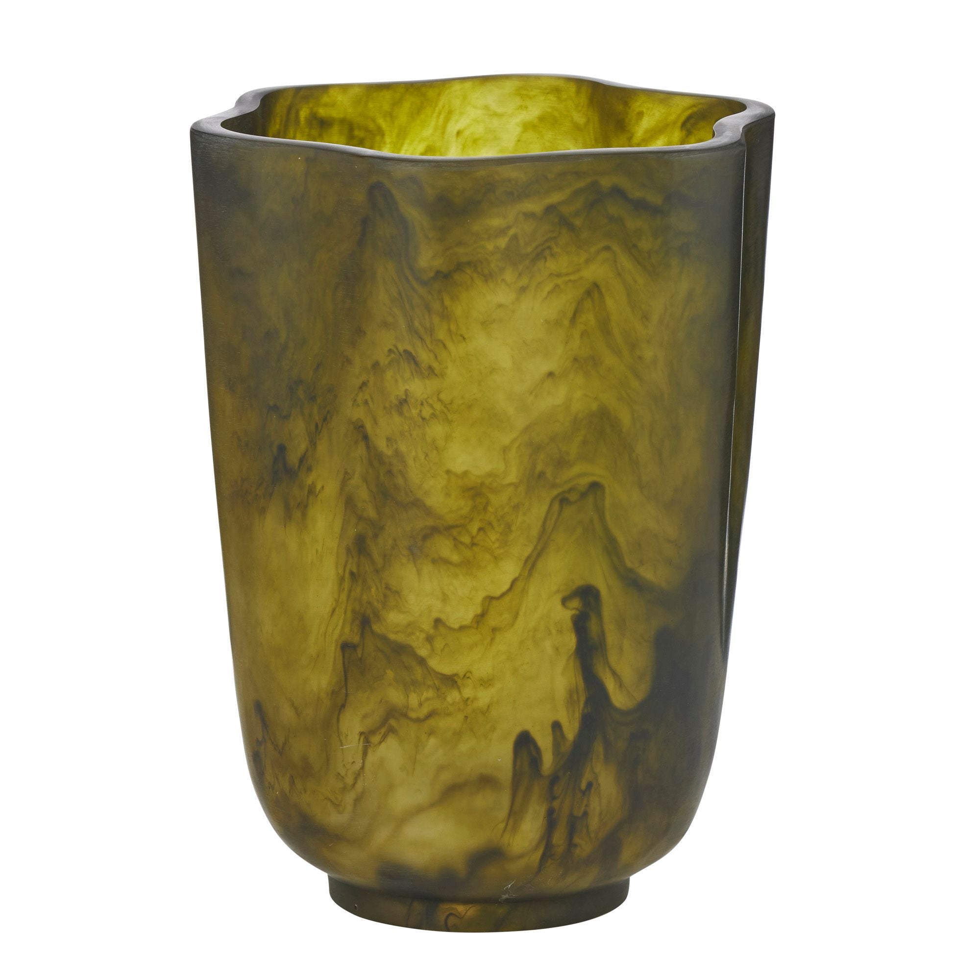 Assemble Riley Resin Vase Pesto