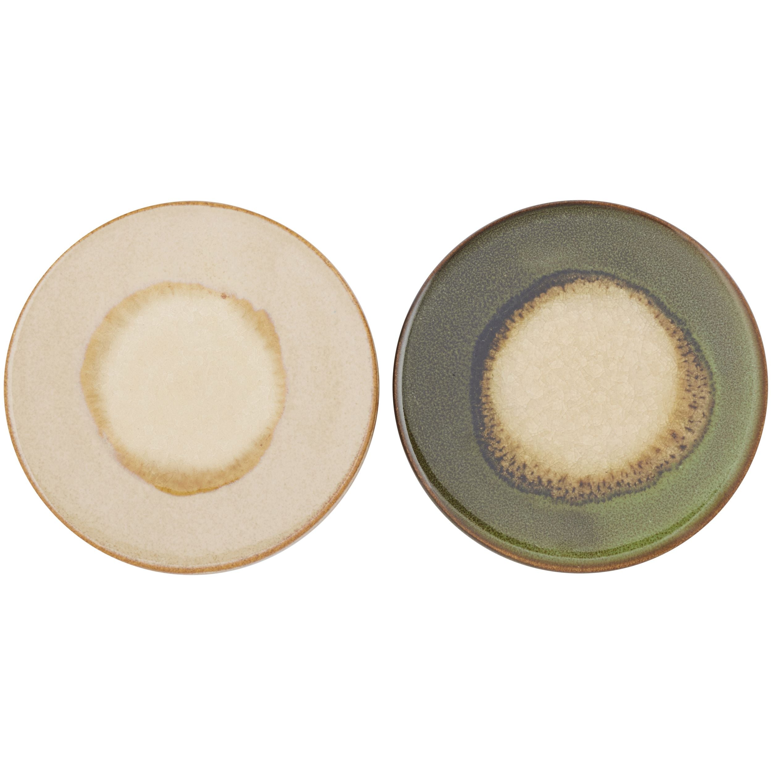 Coast To Coast Zara Ceramic Coaster Nude/Olive 2 Assorted