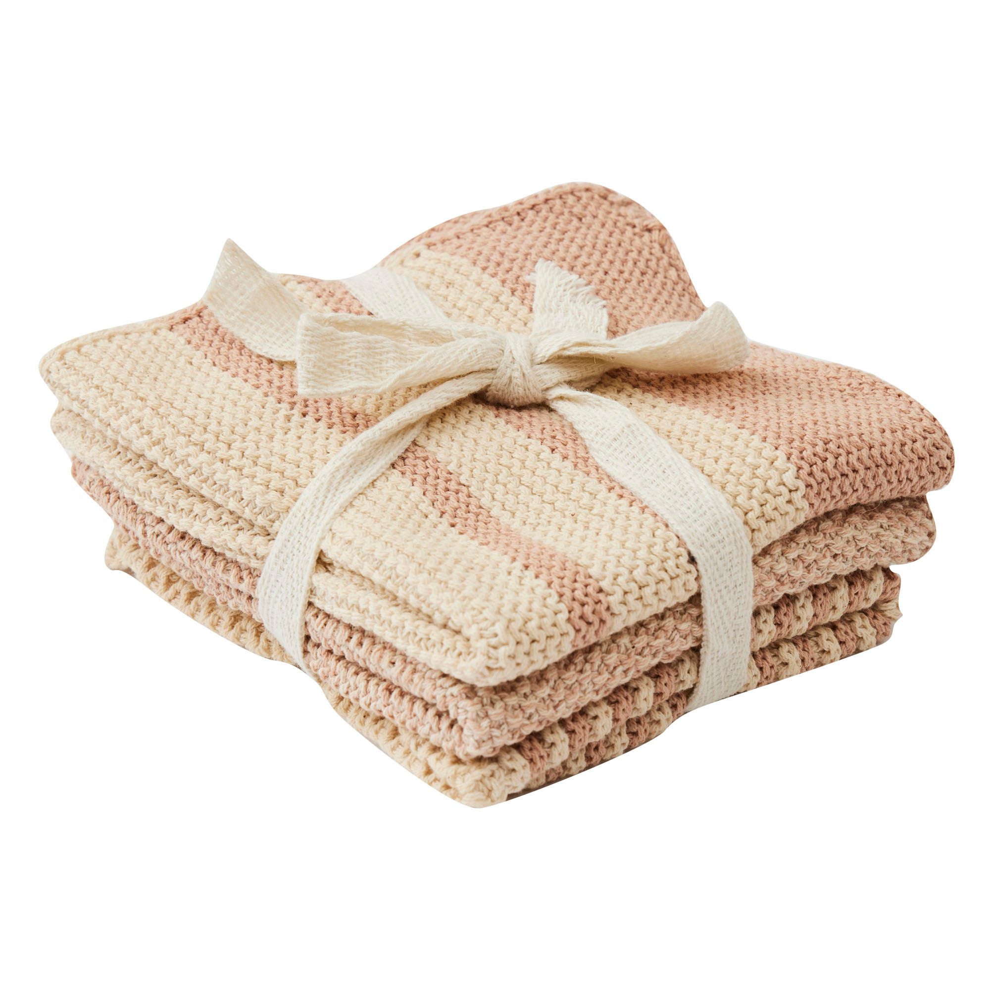Assemble Amy Set of 3 Cotton Knit Cloth Clay