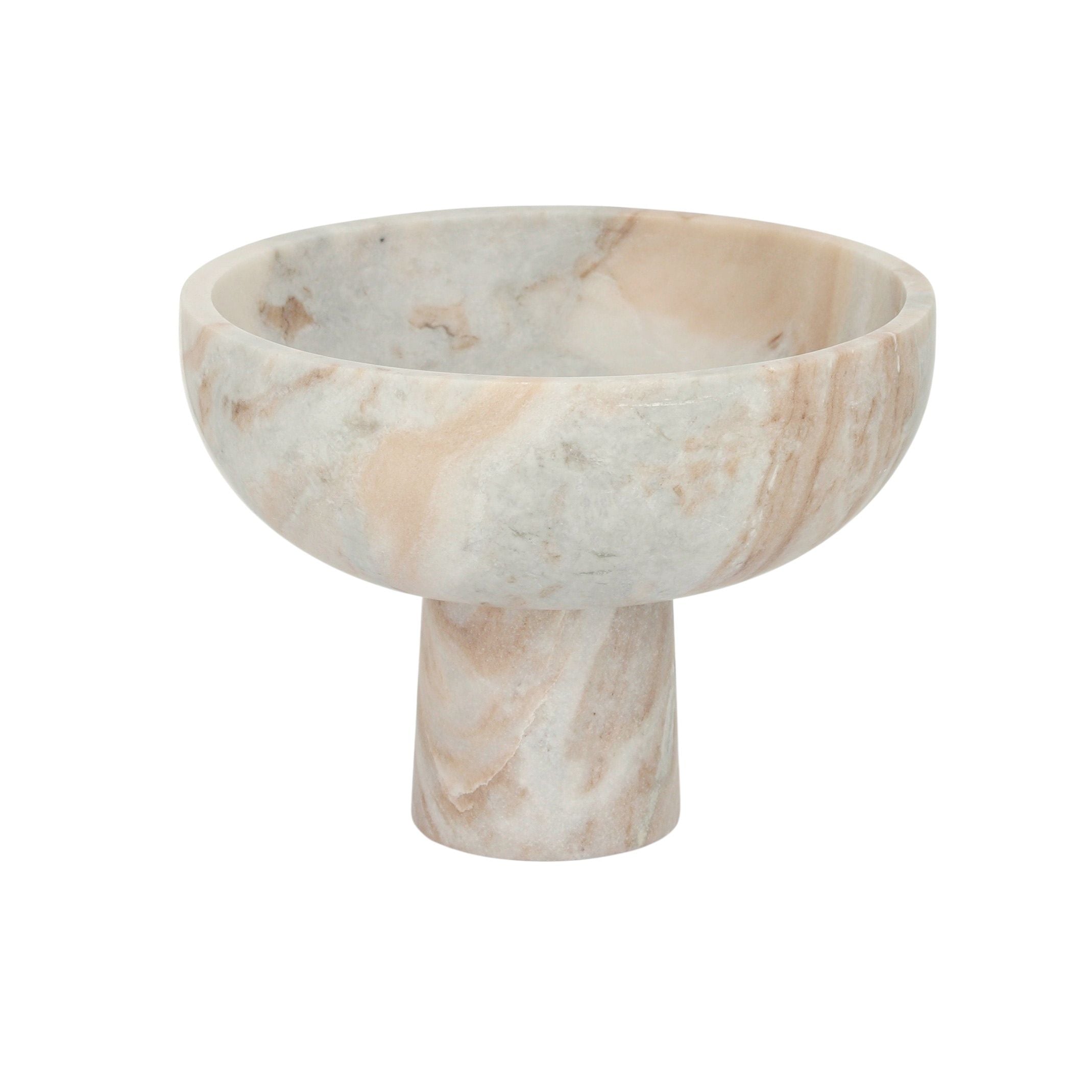 Coast To Coast Marco Marble Footed Bowl Nude