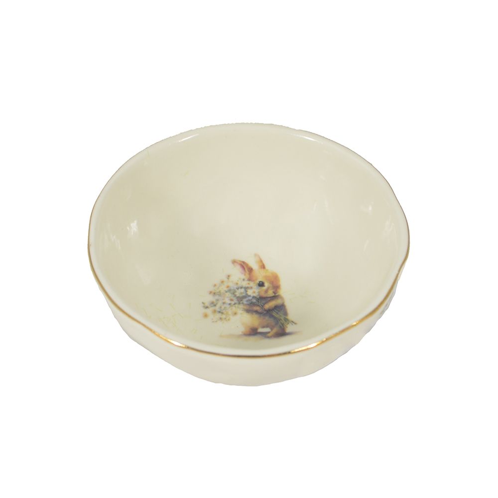 Gala Rudi Rabbit Bowl Ceramic White