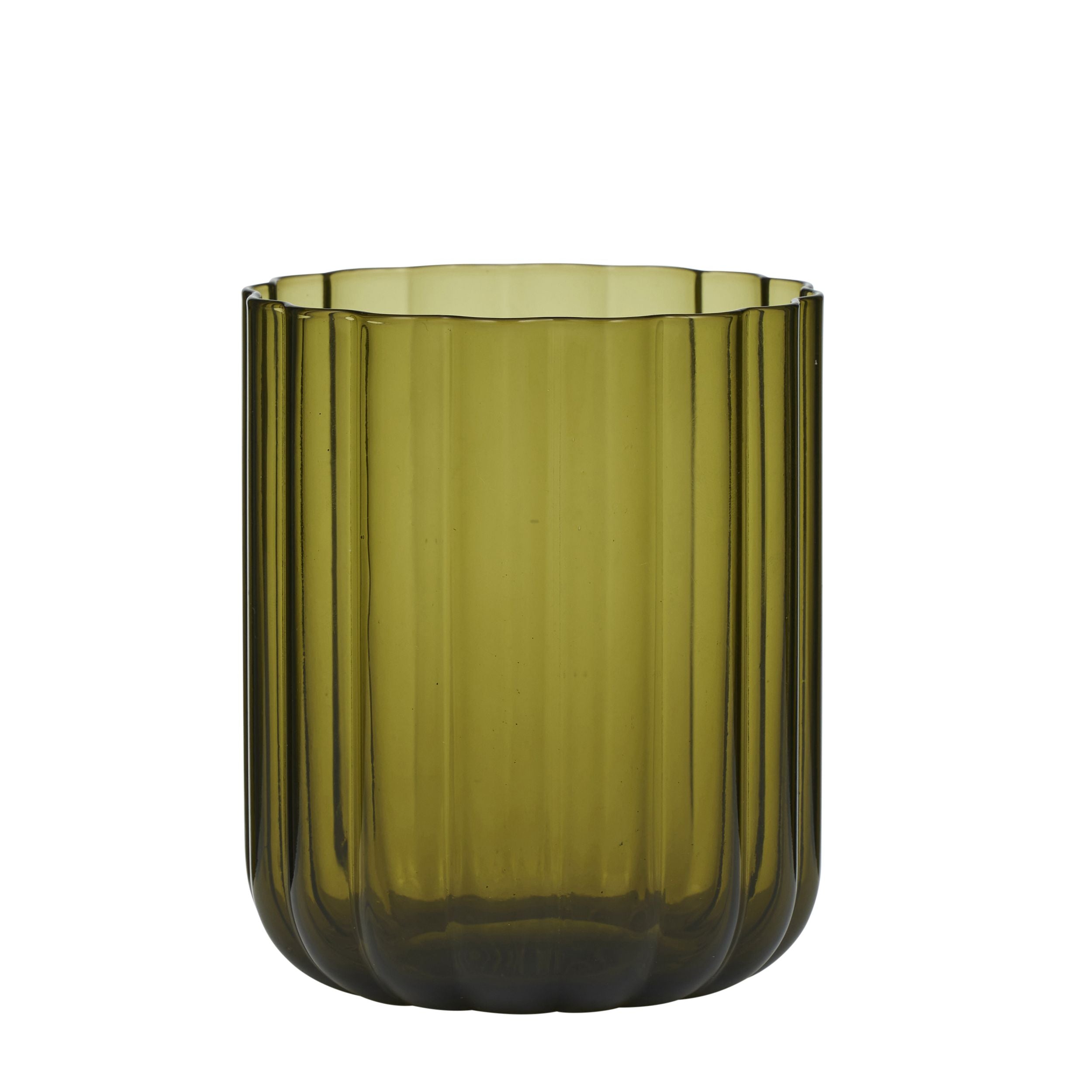 Assemble Hazel Glass Tumbler Olive