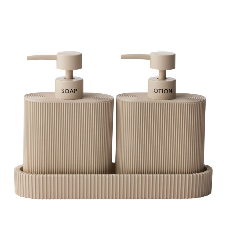 Elemental Sid Set of 2 Dispenser with Tray Taupe