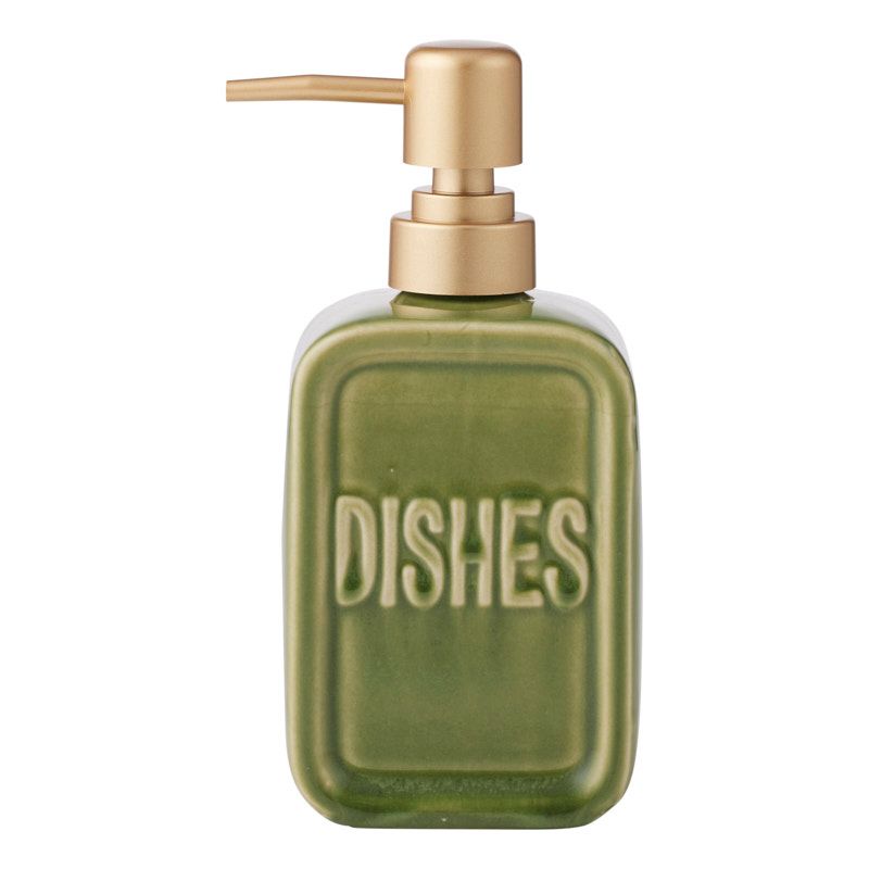 Elemental Dishes Ceramic Soap Dispenser Olive