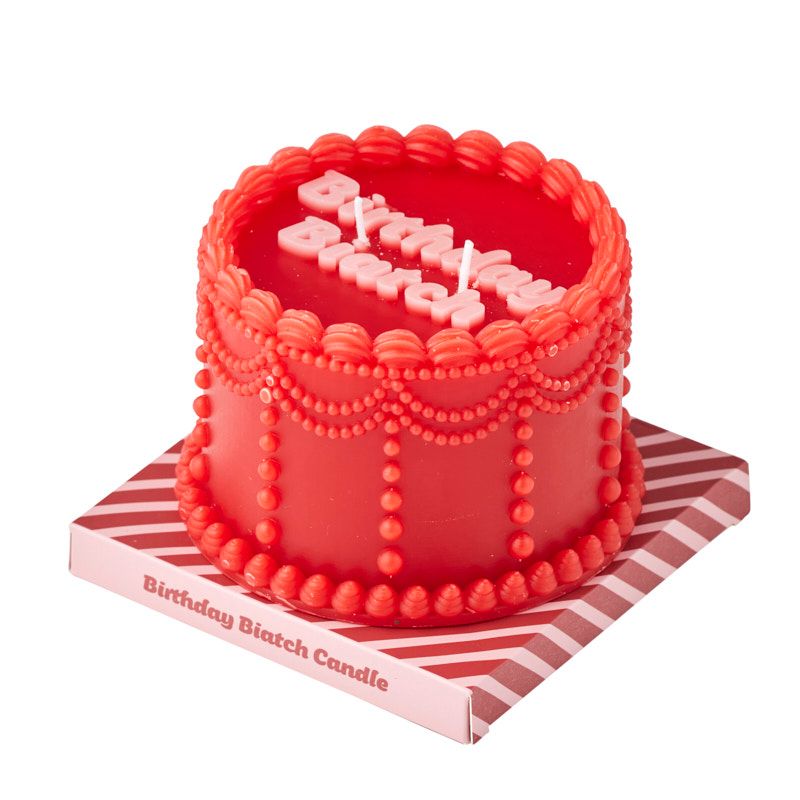 Assemble Biatch B/Day Cake Candle Red