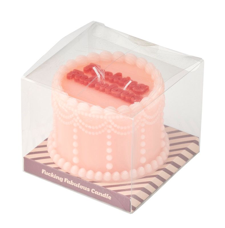 Assemble Fabulous B/day Cake Candle Peach