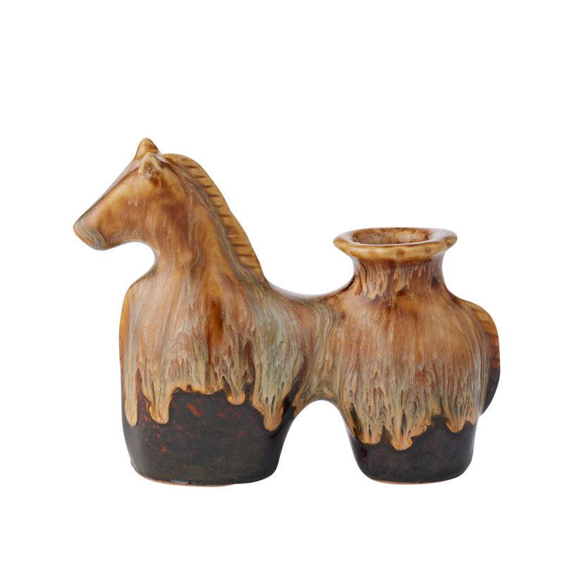 Coast To Coast Bandera Ceramic Candleholder Chocolate
