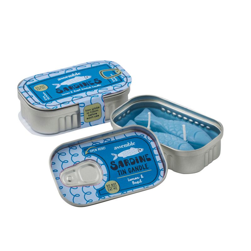 Assemble Sardine Tin Candle Teal