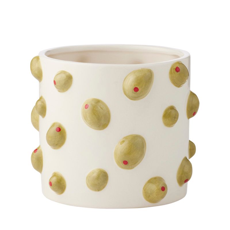 Assemble Oliva Ceramic Pot Ivory/Olive