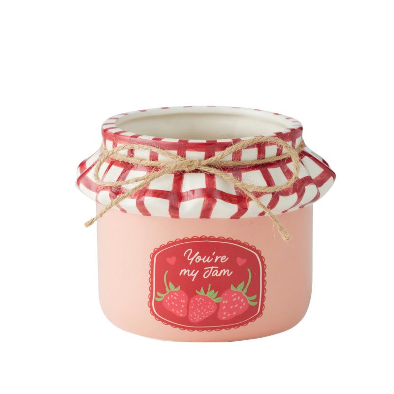Assemble Conserve Ceramic Pot 14x11cm Peach/Red