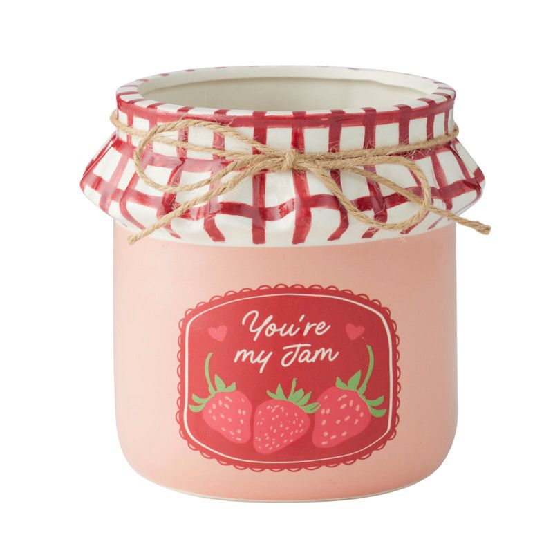 Assemble Conserve Ceramic Pot 16x14cm Peach/Red