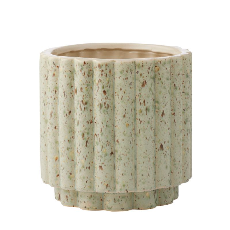 Life Botanic Barona Ceramic Pot 20.5x20.5cm Green/Brown