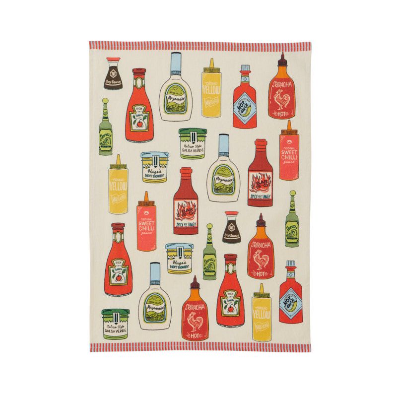 Assemble Condiments Cotton Tea Towel