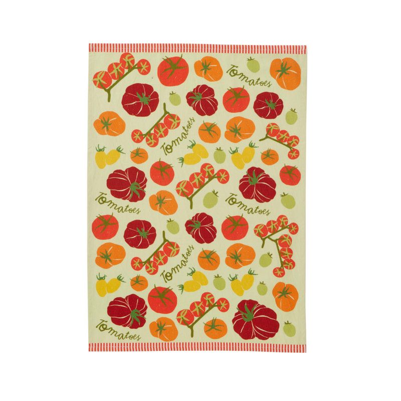 Assemble Tomatoes Cotton Tea Towel Mint