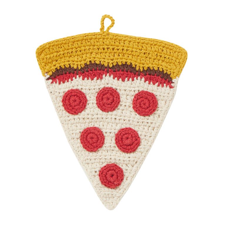 Assemble Pizza Cotton Knit Pot Holder