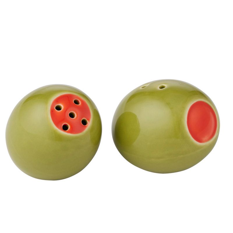 Assemble Verdial Set of 2 Ceramic S&P Shaker Olive