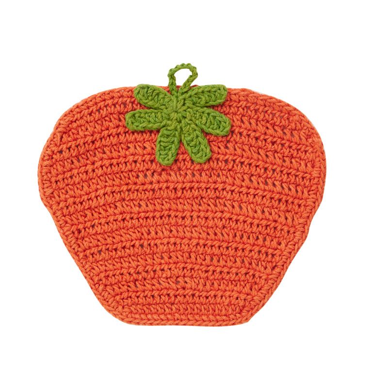 Assemble Tomato Cotton Knit Pot Holder