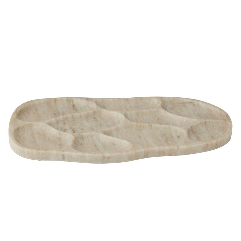 Assemble Leone Marble Divided Tray Beige